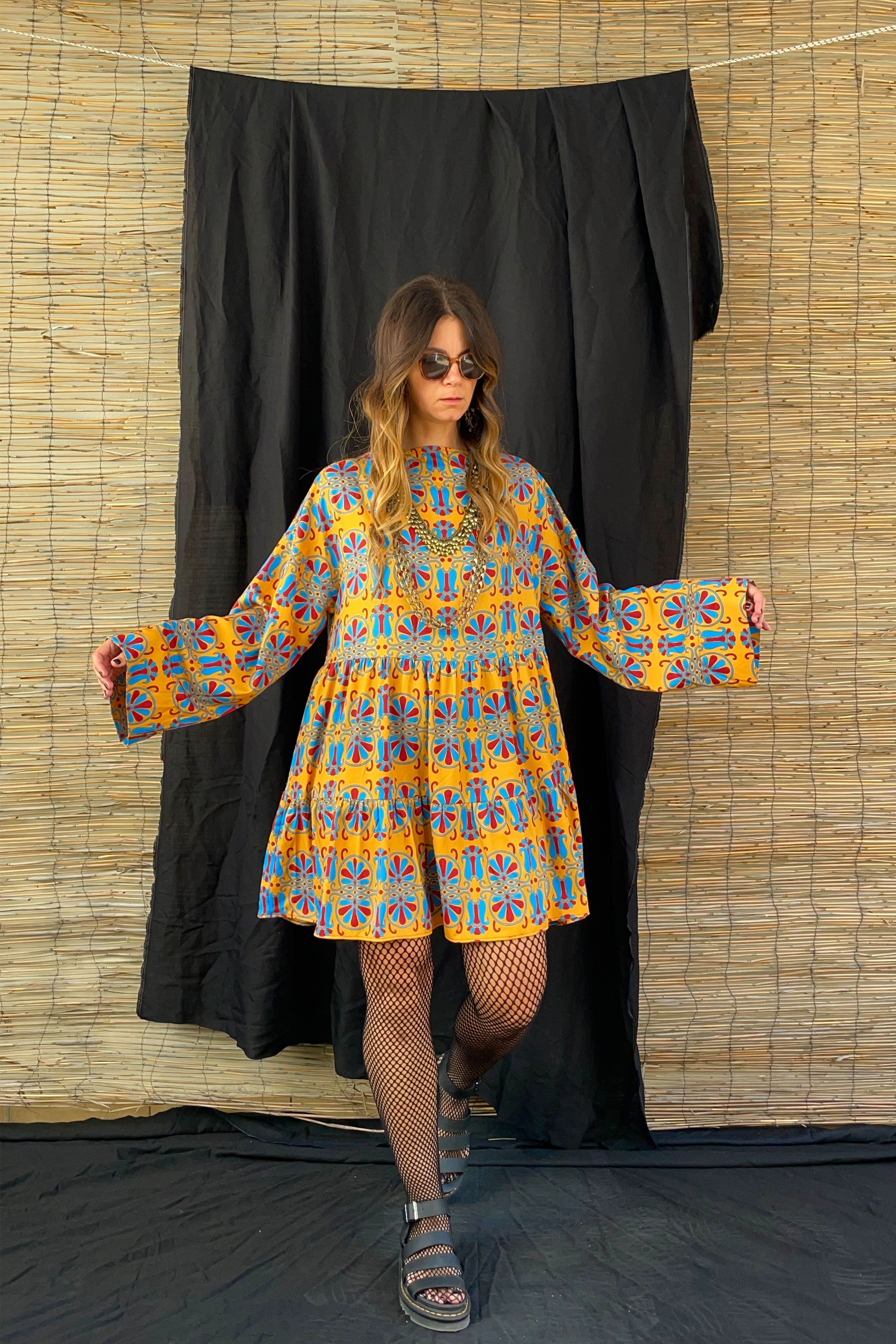 KIONOKRANO MINI DRESS (Anthos Mustard)