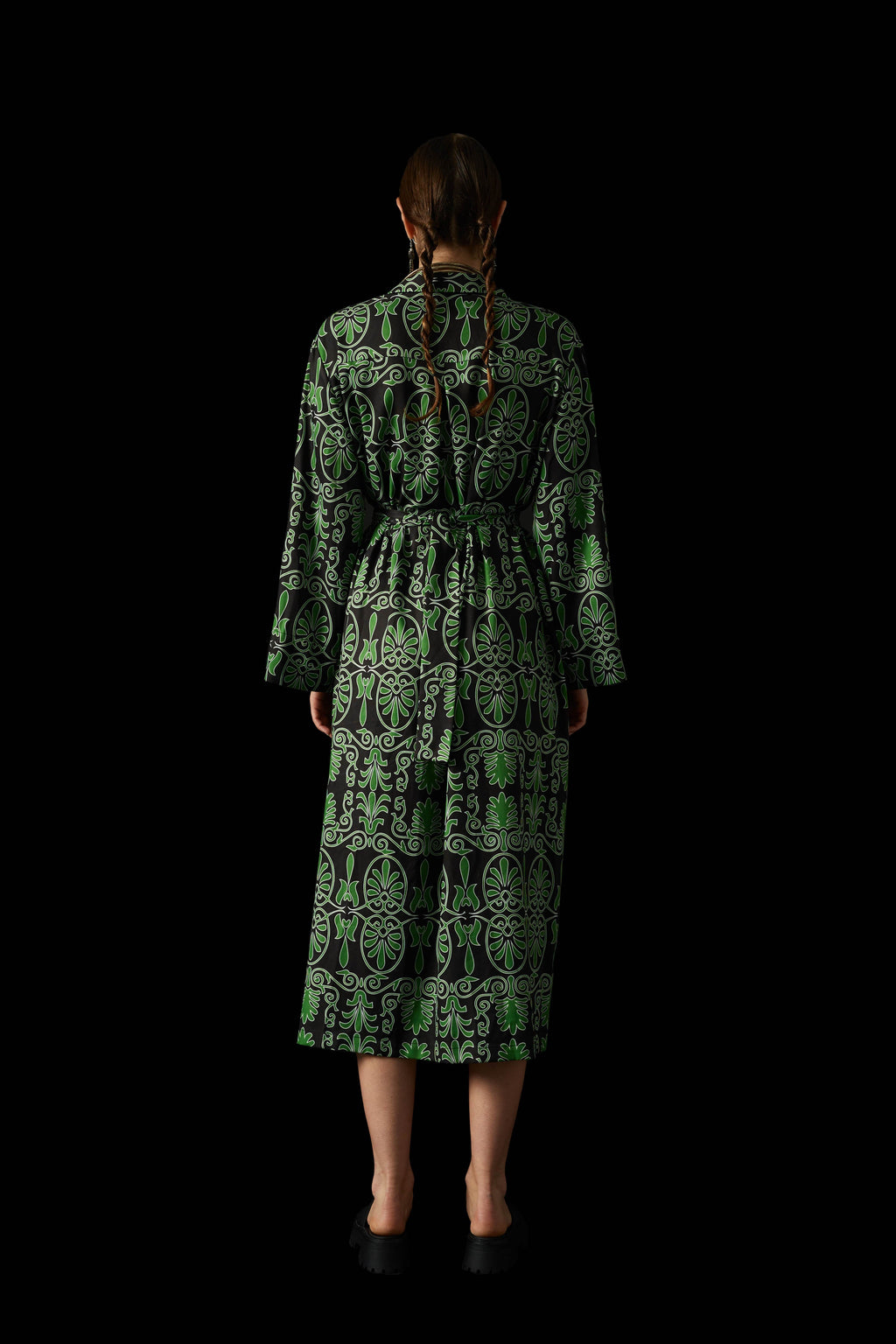AETOMA SHIRT DRESS (Akrokeramon Black+Green)