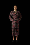 AETOMA SHIRT DRESS (Akrokeramon Black+Bordeaux)