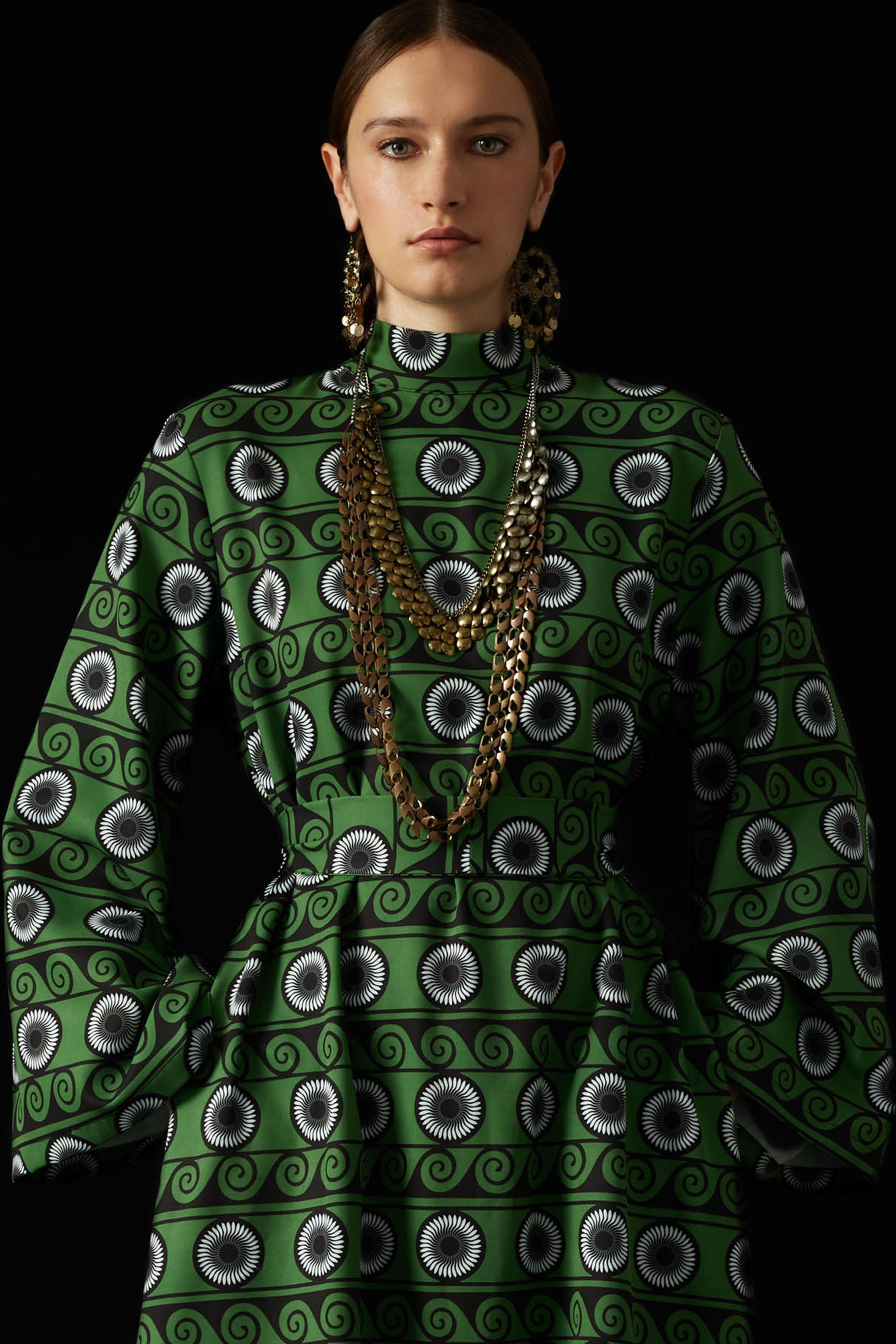 METOPI MAXI DRESS (Waves+Circles)
