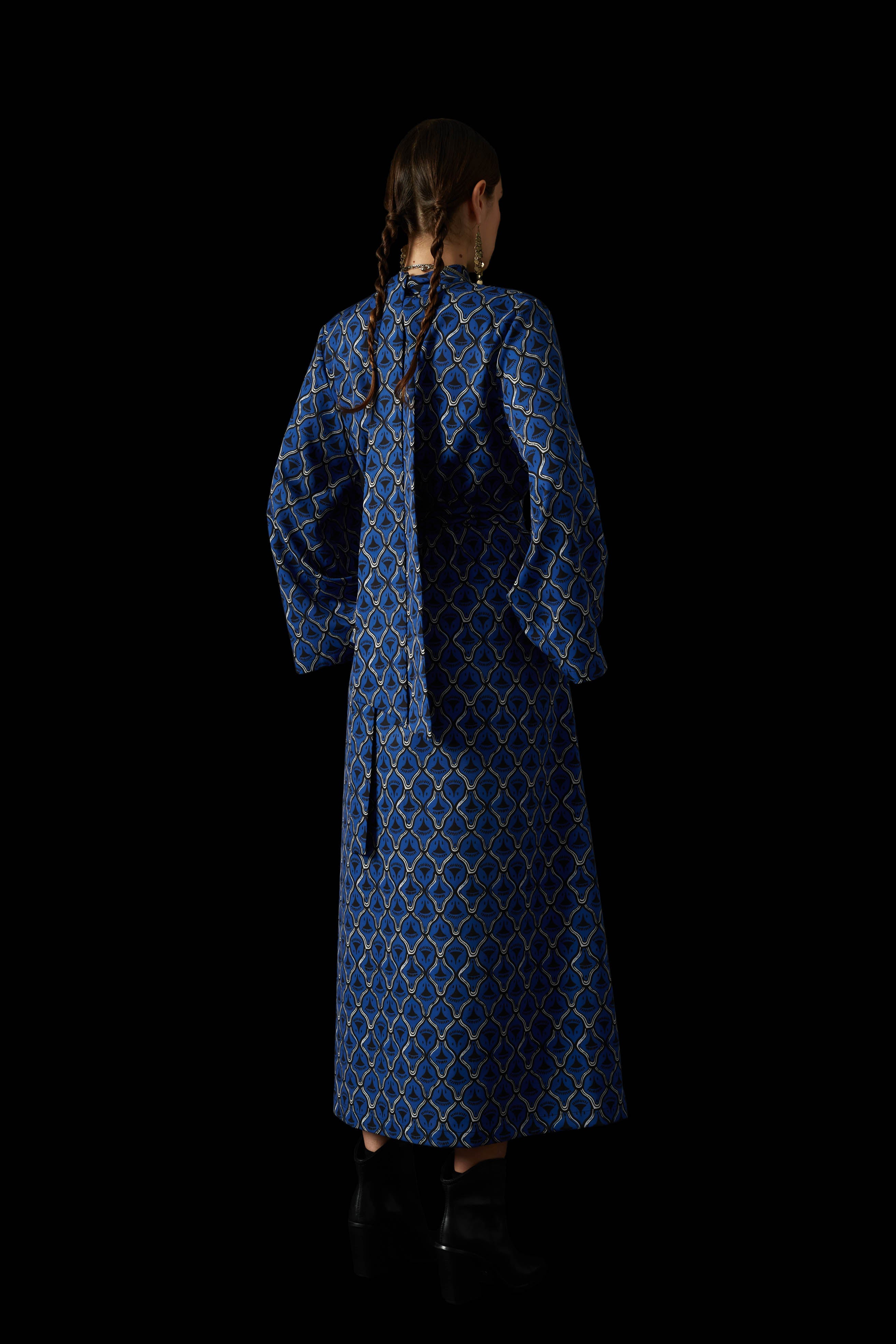 METOPI MAXI DRESS (Blue Net)