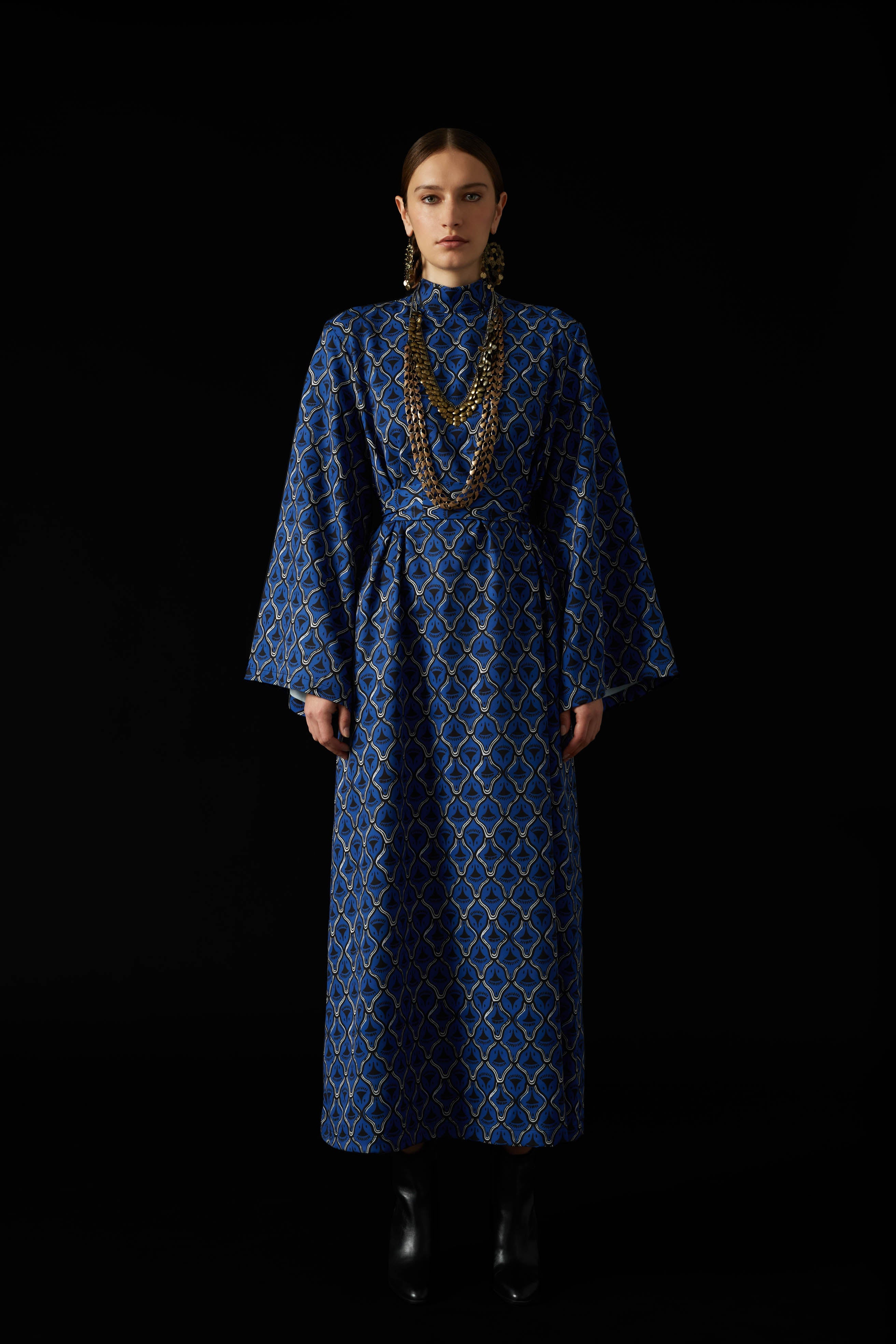 METOPI MAXI DRESS (Blue Net)