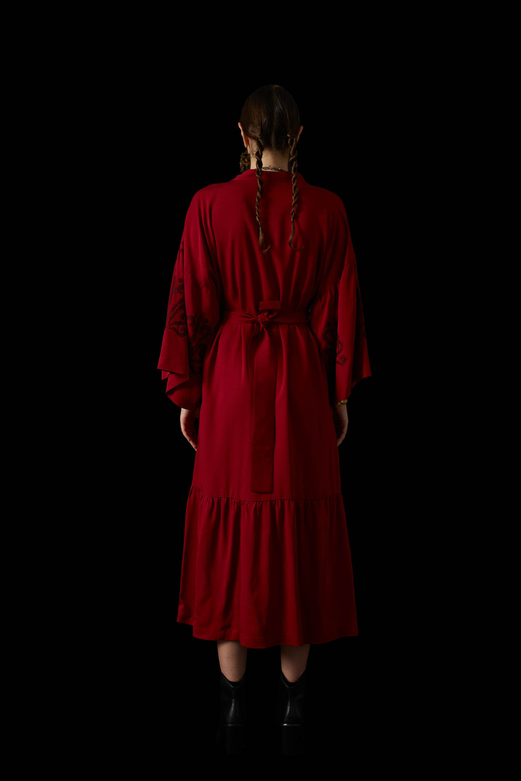 ZOFOROS MAXI DRESS (Bordeaux Embroidered)
