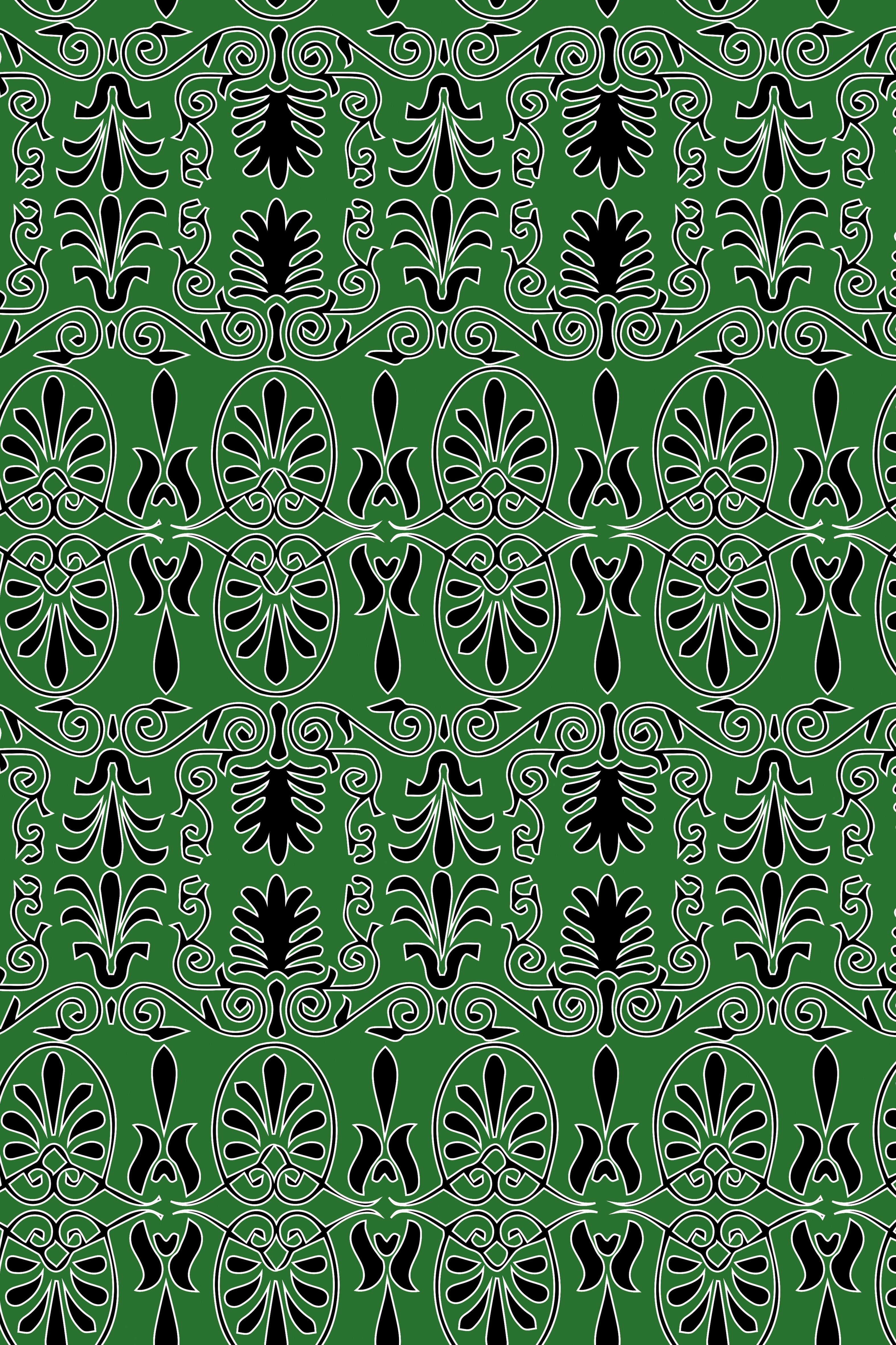 AKROKERAMON GREEN&BLACK Scrunchie
