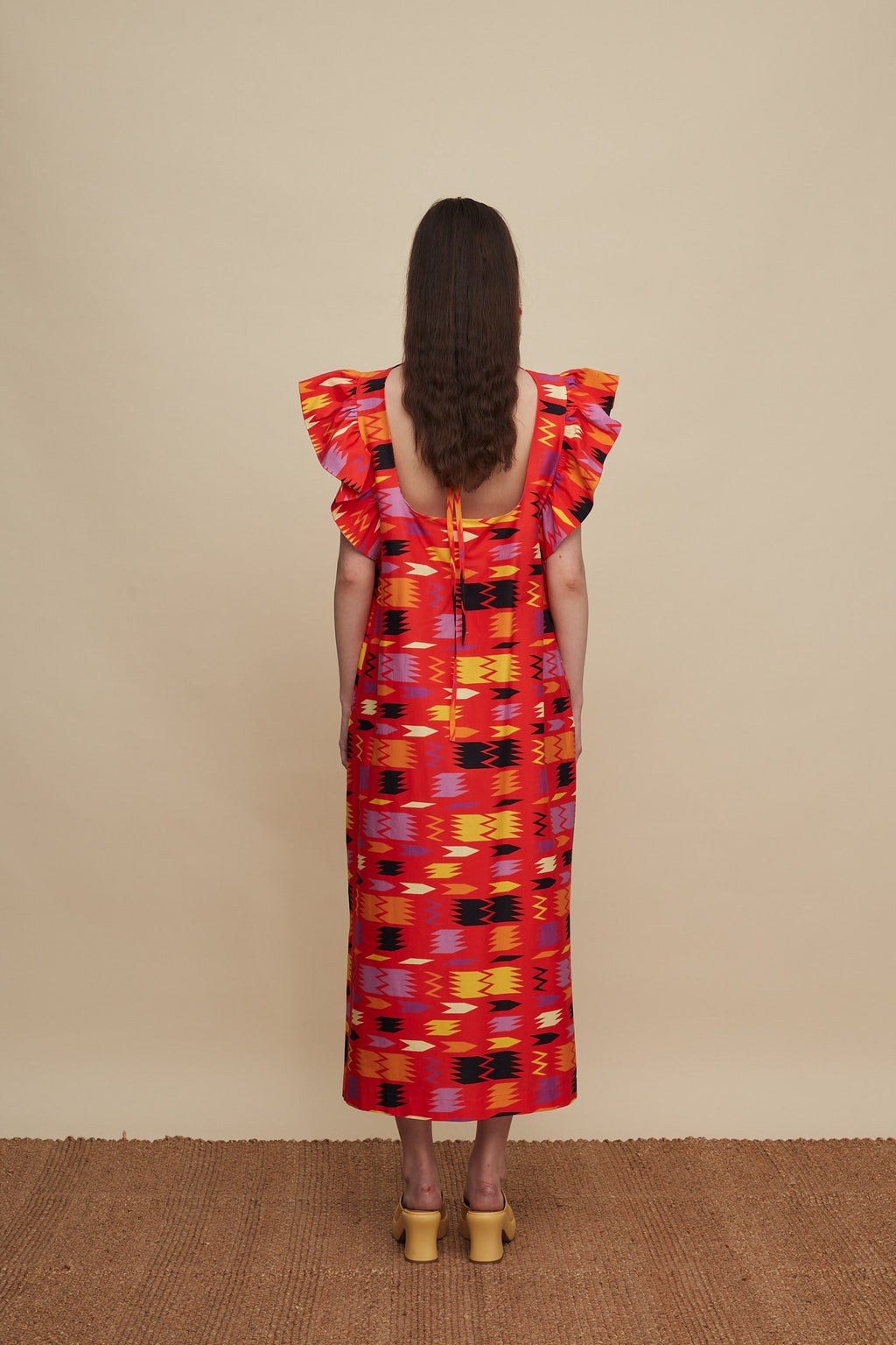 MYLOPOTAMOS MAXI DRESS (PATANIA RED PRINT)