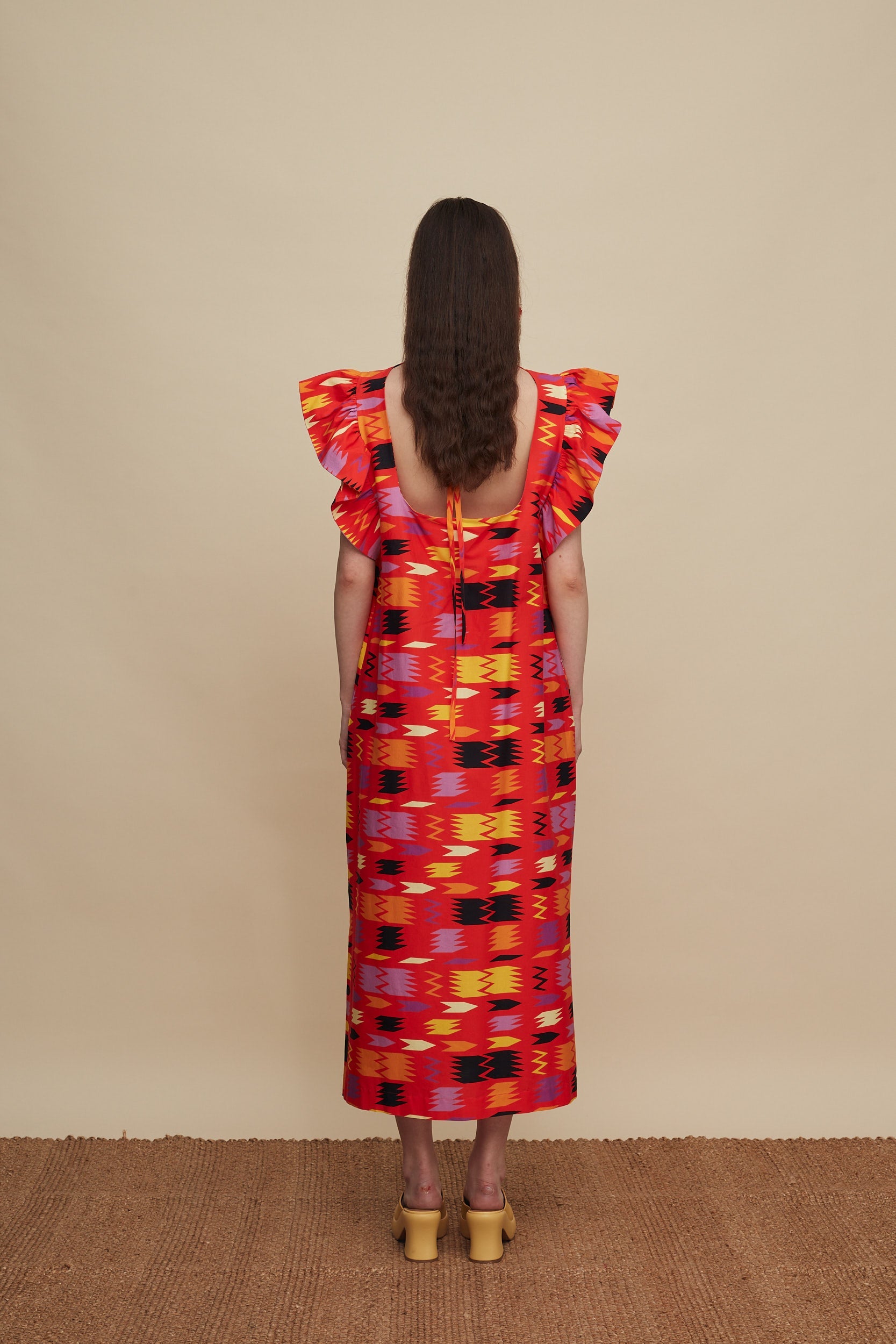 MYLOPOTAMOS MAXI DRESS (PATANIA RED PRINT)