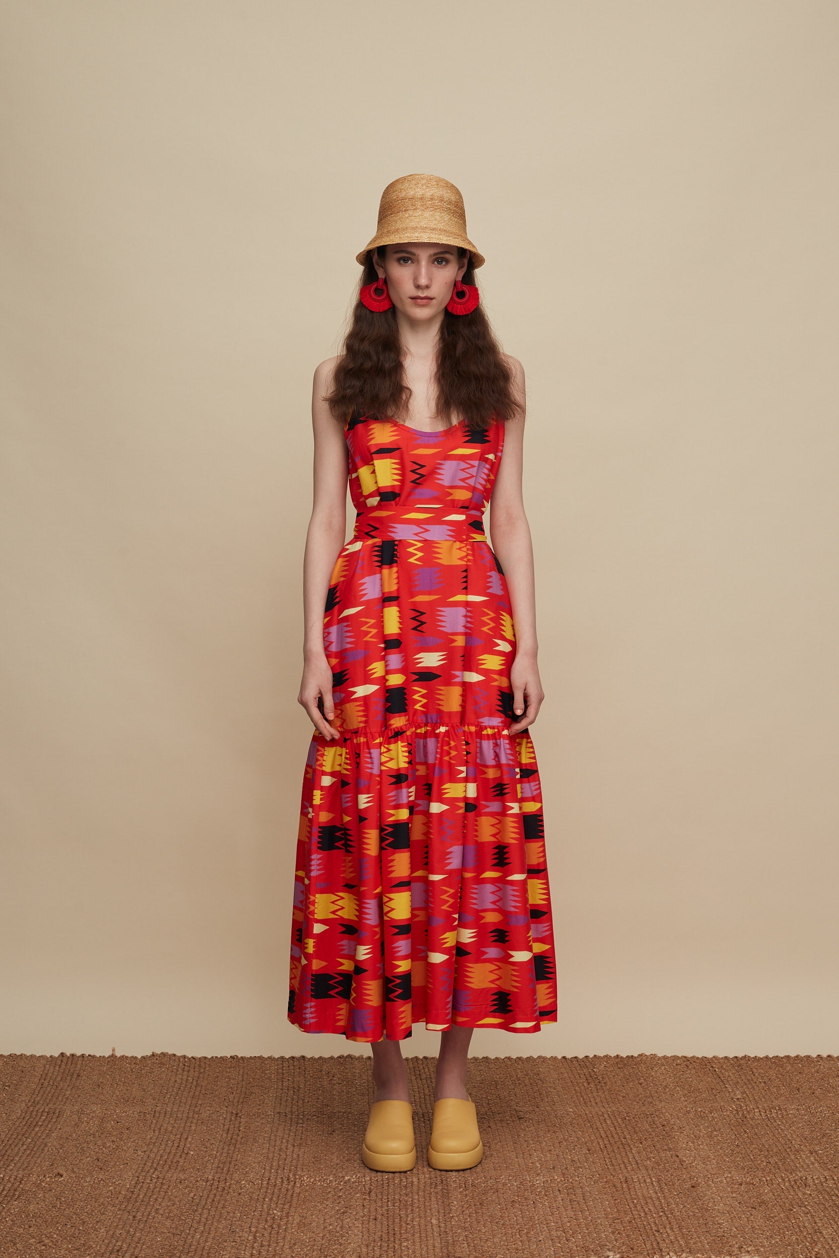 LASITHI MAXI DRESS (PATANIA RED PRINT)