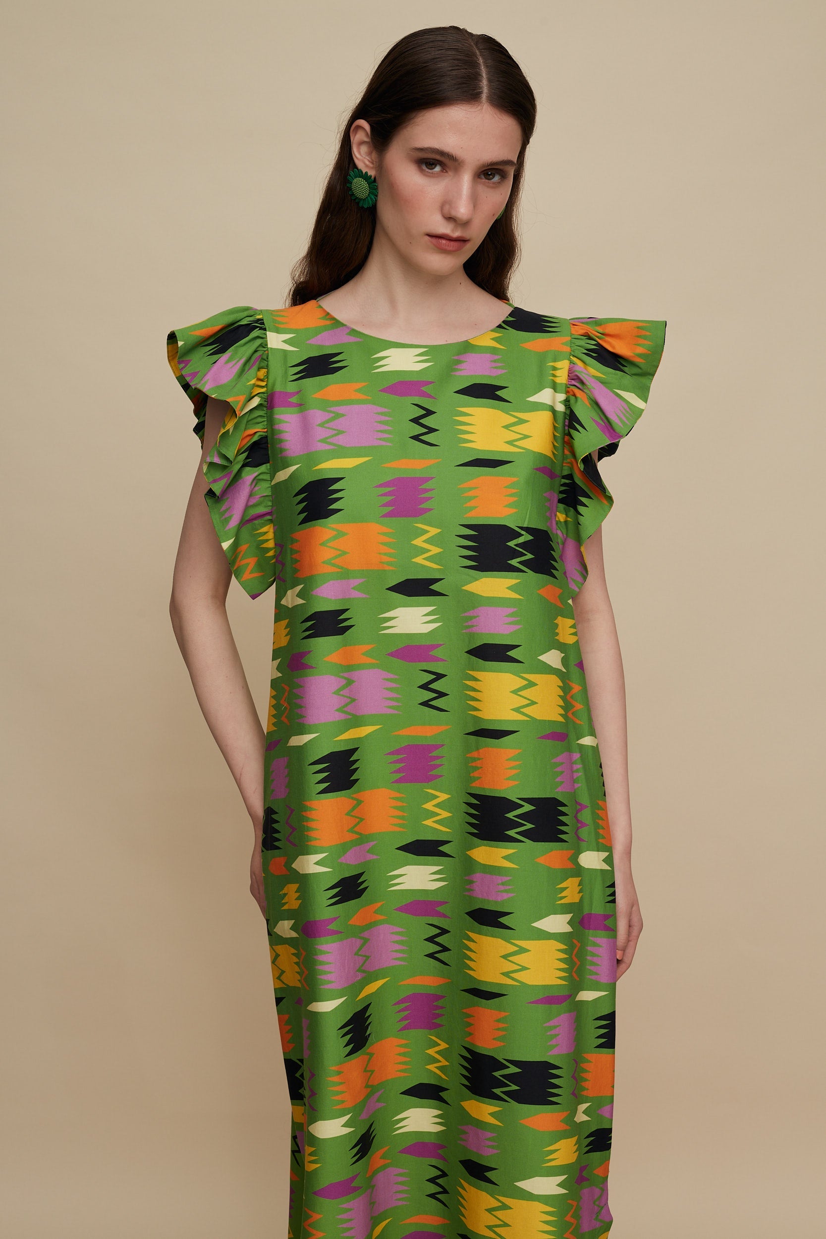 MYLOPOTAMOS MAXI DRESS (PATANIA GREEN PRINT)