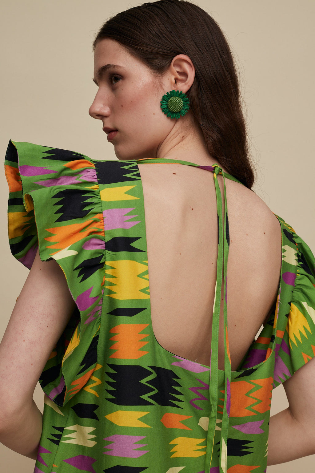 MYLOPOTAMOS MAXI DRESS (PATANIA GREEN PRINT)