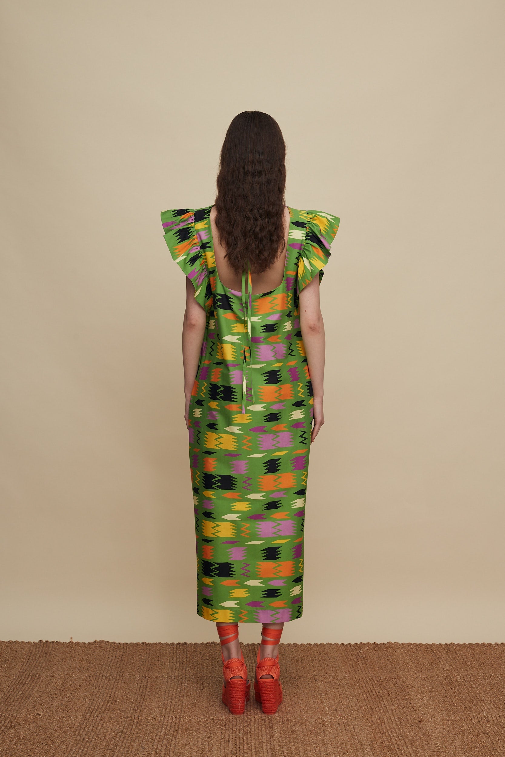 MYLOPOTAMOS MAXI DRESS (PATANIA GREEN PRINT)