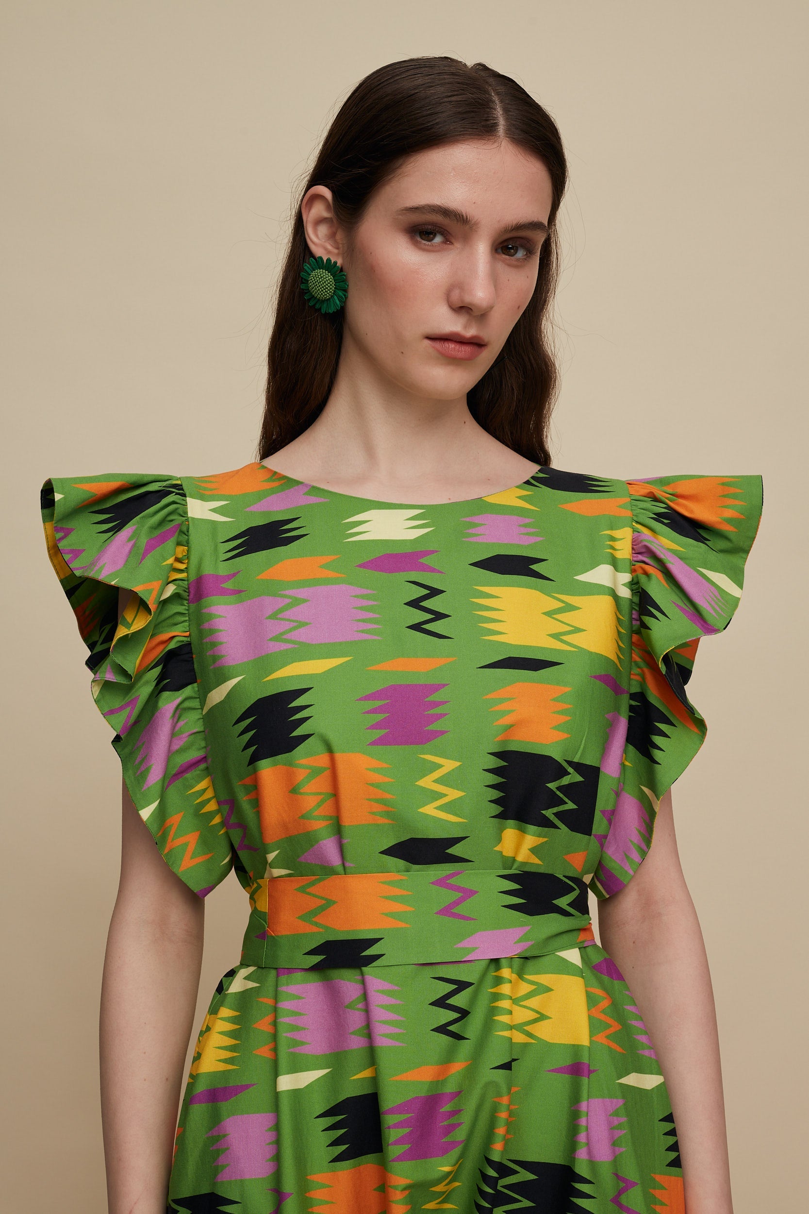 MYLOPOTAMOS MAXI DRESS (PATANIA GREEN PRINT)