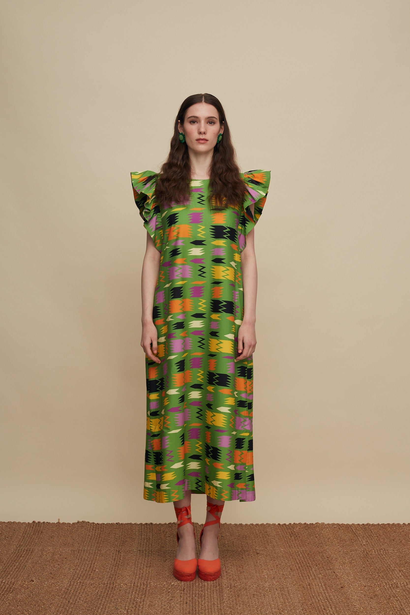 MYLOPOTAMOS MAXI DRESS (PATANIA GREEN PRINT)