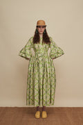 CHANIA MAXI DRESS (KOUSKOUSES GREEN PRINT)