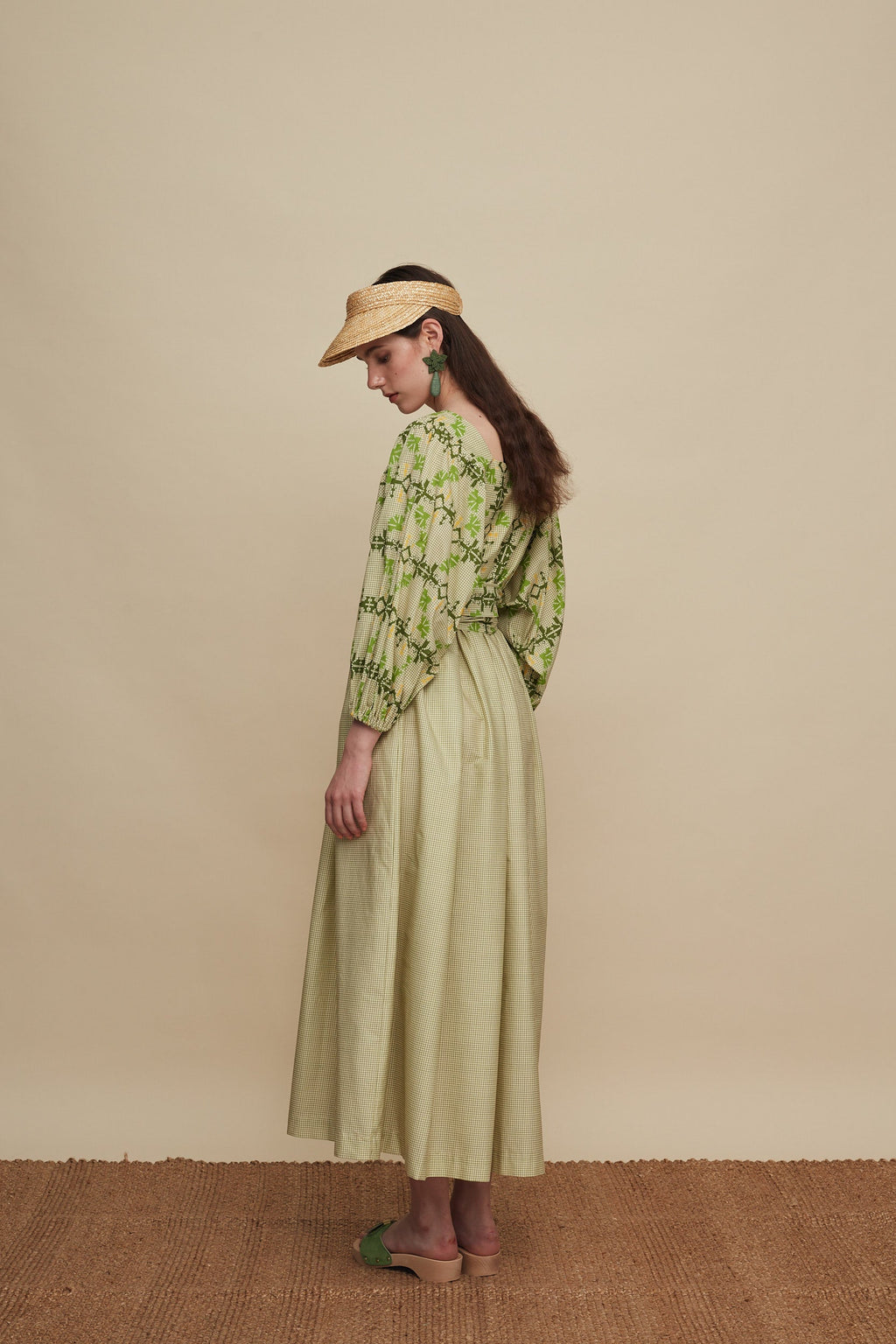RETHYMNO MAXI DRESS (KOUSKOUSES GREEN PRINT)
