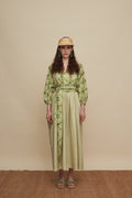 RETHYMNO MAXI DRESS (KOUSKOUSES GREEN PRINT)