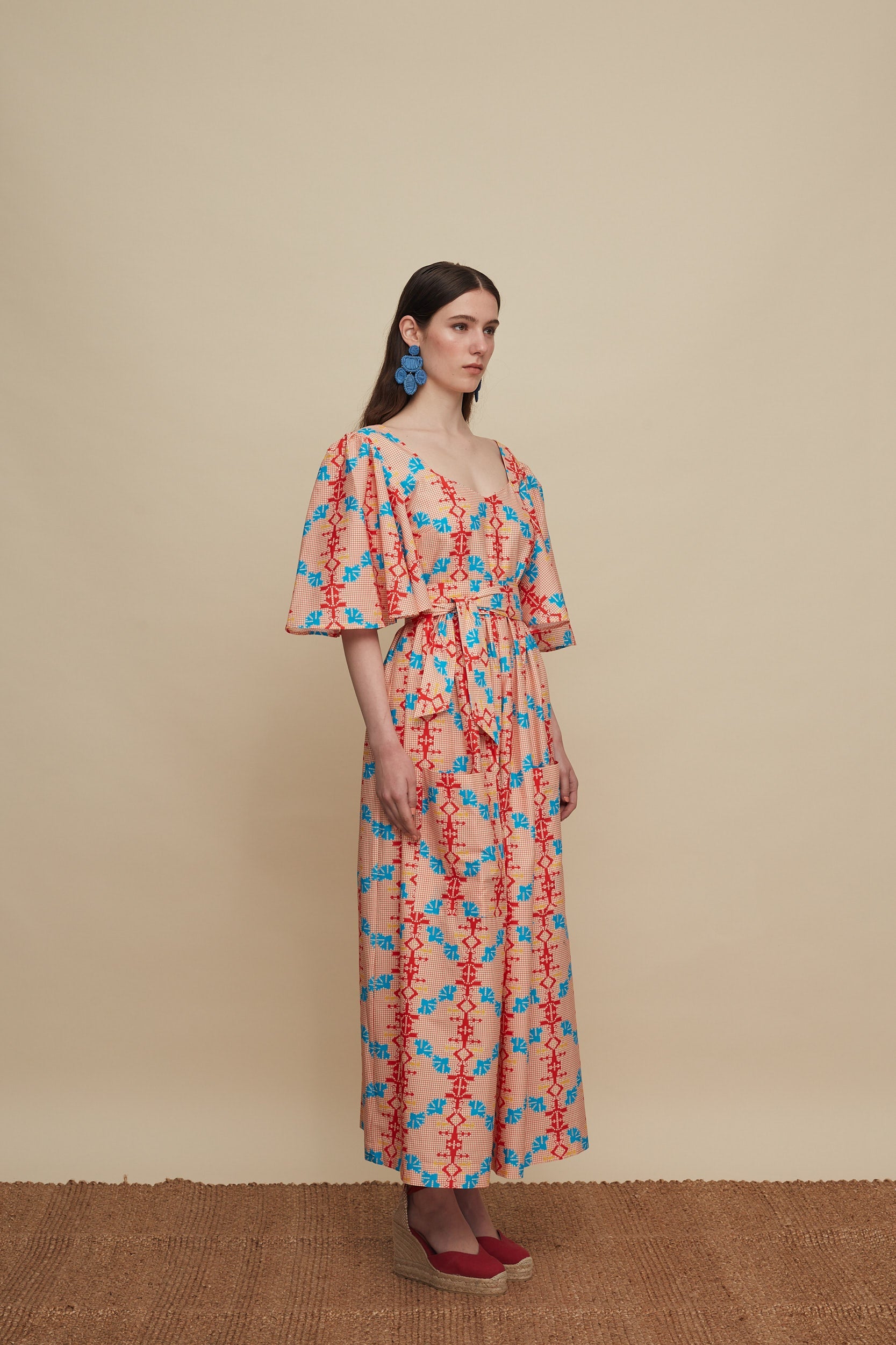 VATOLAKOS MAXI DRESS (KOUSKOUSES RED PRINT)