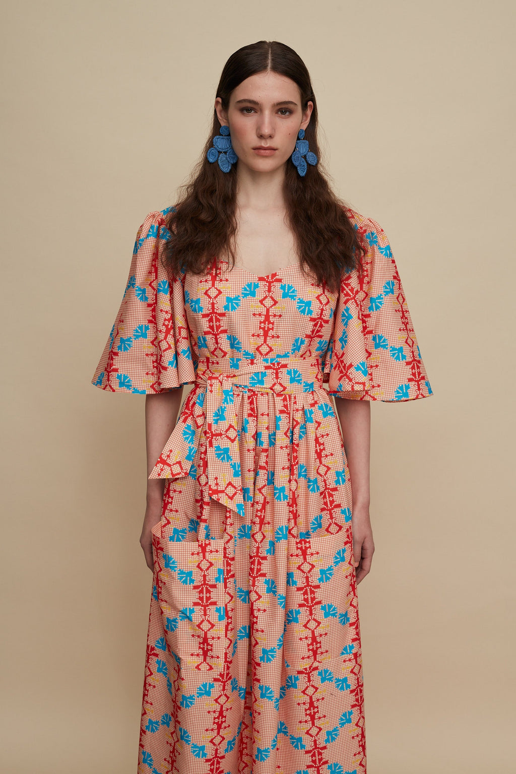VATOLAKOS MAXI DRESS (KOUSKOUSES RED PRINT)