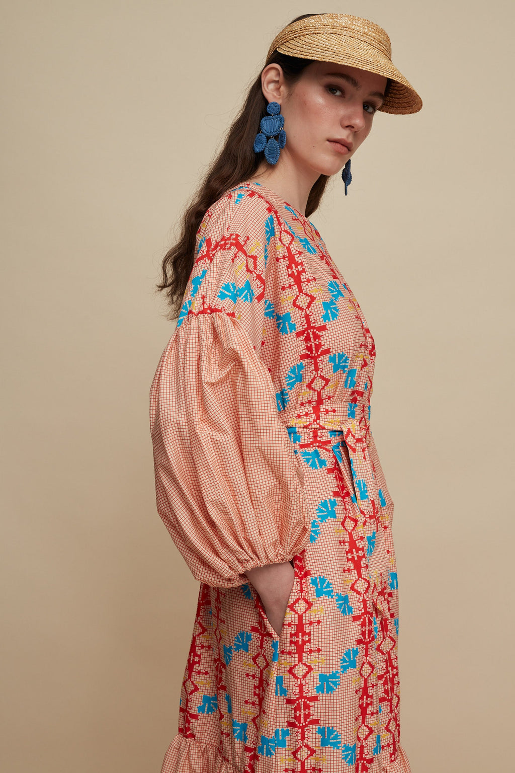 PSILORITIS MAXI DRESS (KOUSKOUSES RED PRINT)