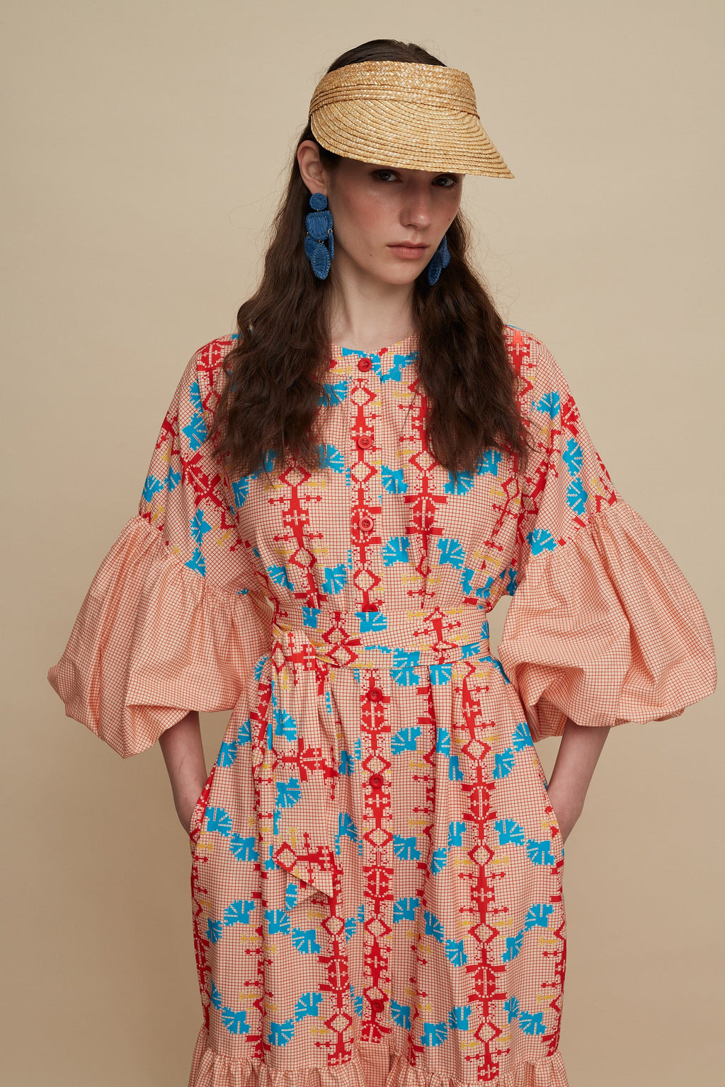 PSILORITIS MAXI DRESS (KOUSKOUSES RED PRINT)