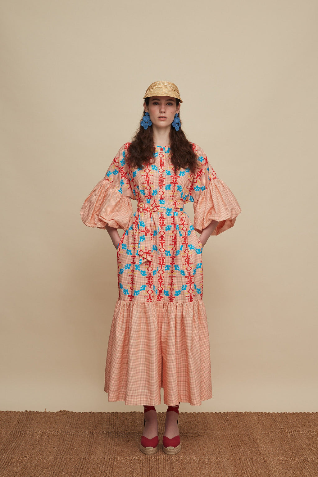 PSILORITIS MAXI DRESS (KOUSKOUSES RED PRINT)