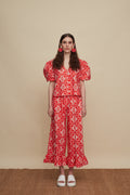 MOURNIA PANTS (VOURIA WHITE/RED PRINT)