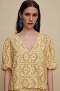 KASTELI SHIRT (VOURIA BEIGE PRINT)