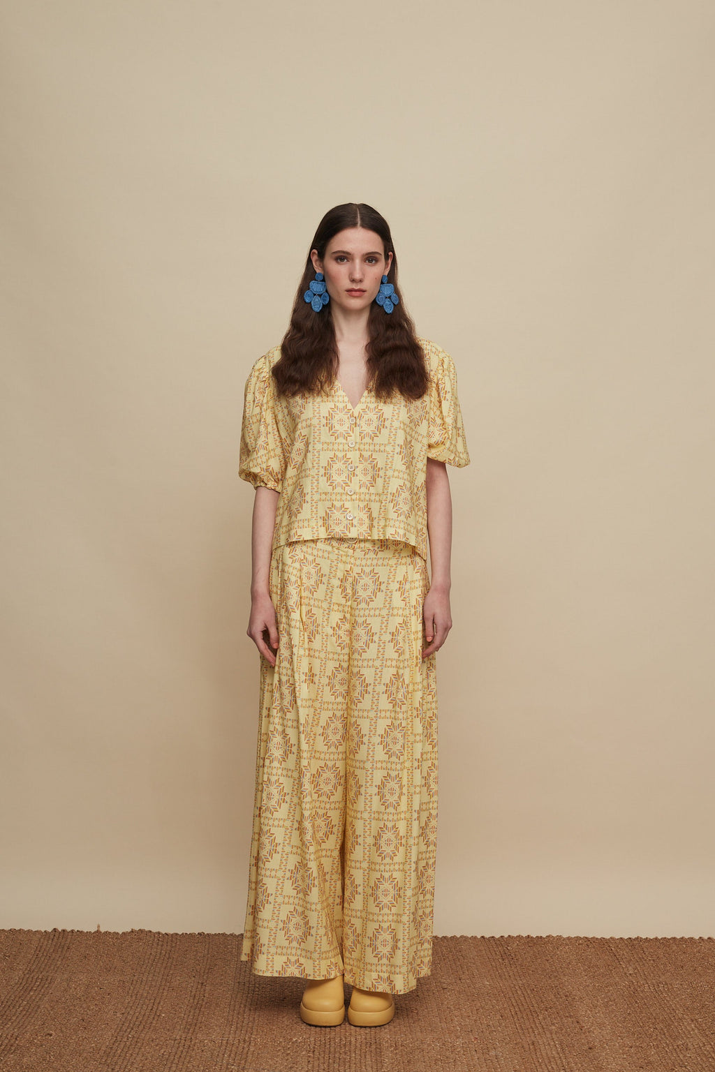 ZONIANA PANTS (VOURIA BEIGE PRINT)