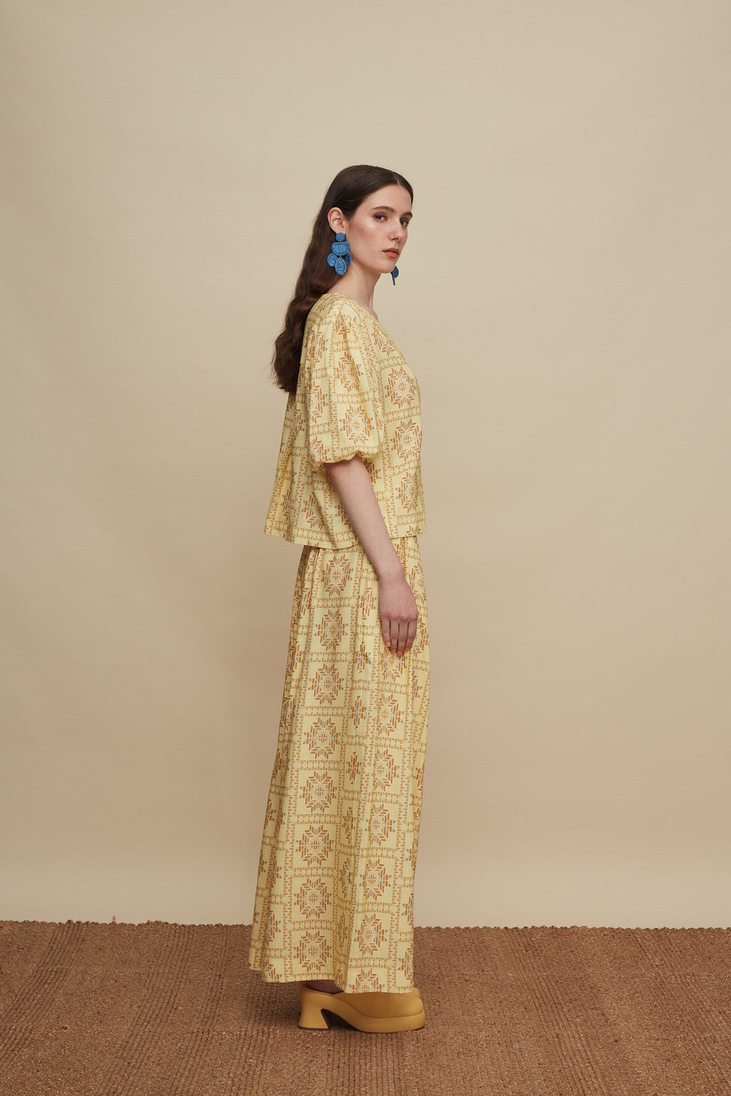 ZONIANA PANTS (VOURIA BEIGE PRINT)