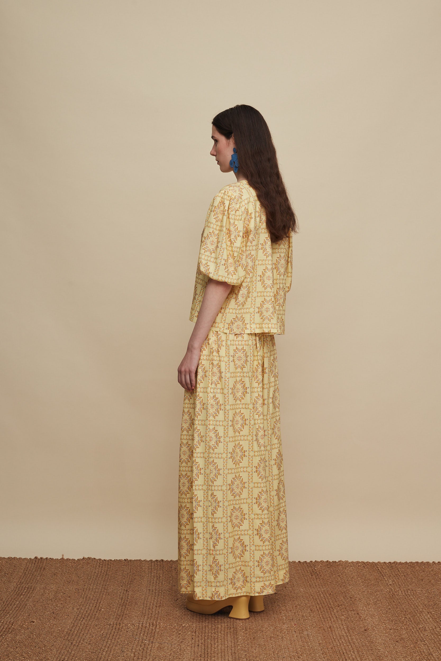 ZONIANA PANTS (VOURIA BEIGE PRINT)