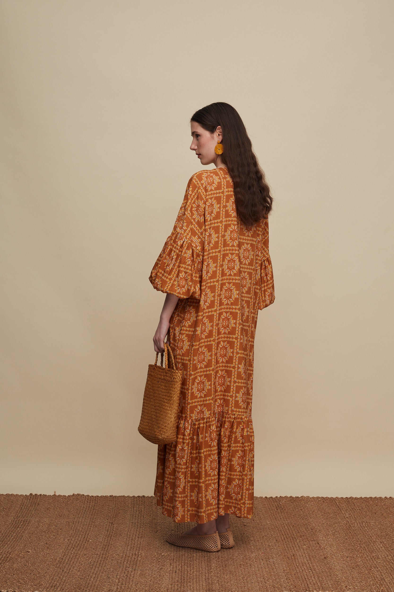 PSILORITIS MAXI DRESS (VOURIA BROWN PRINT)