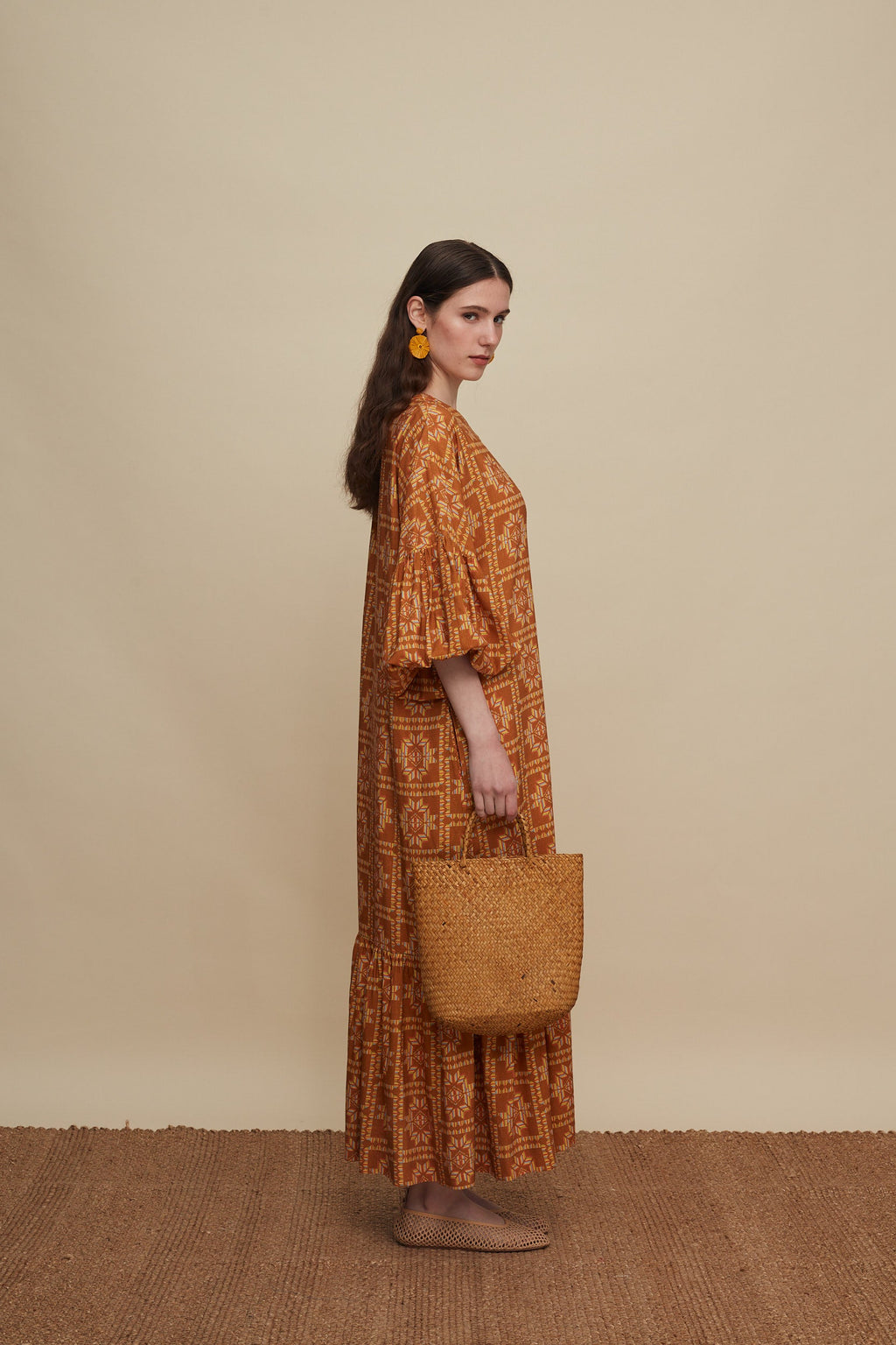 PSILORITIS MAXI DRESS (VOURIA BROWN PRINT)