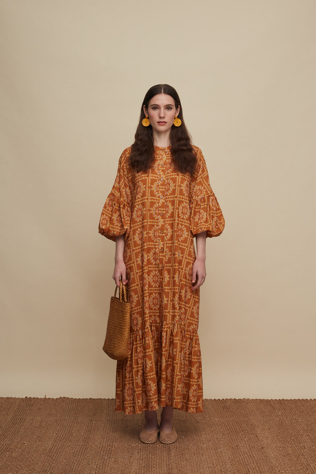 PSILORITIS MAXI DRESS (VOURIA BROWN PRINT)