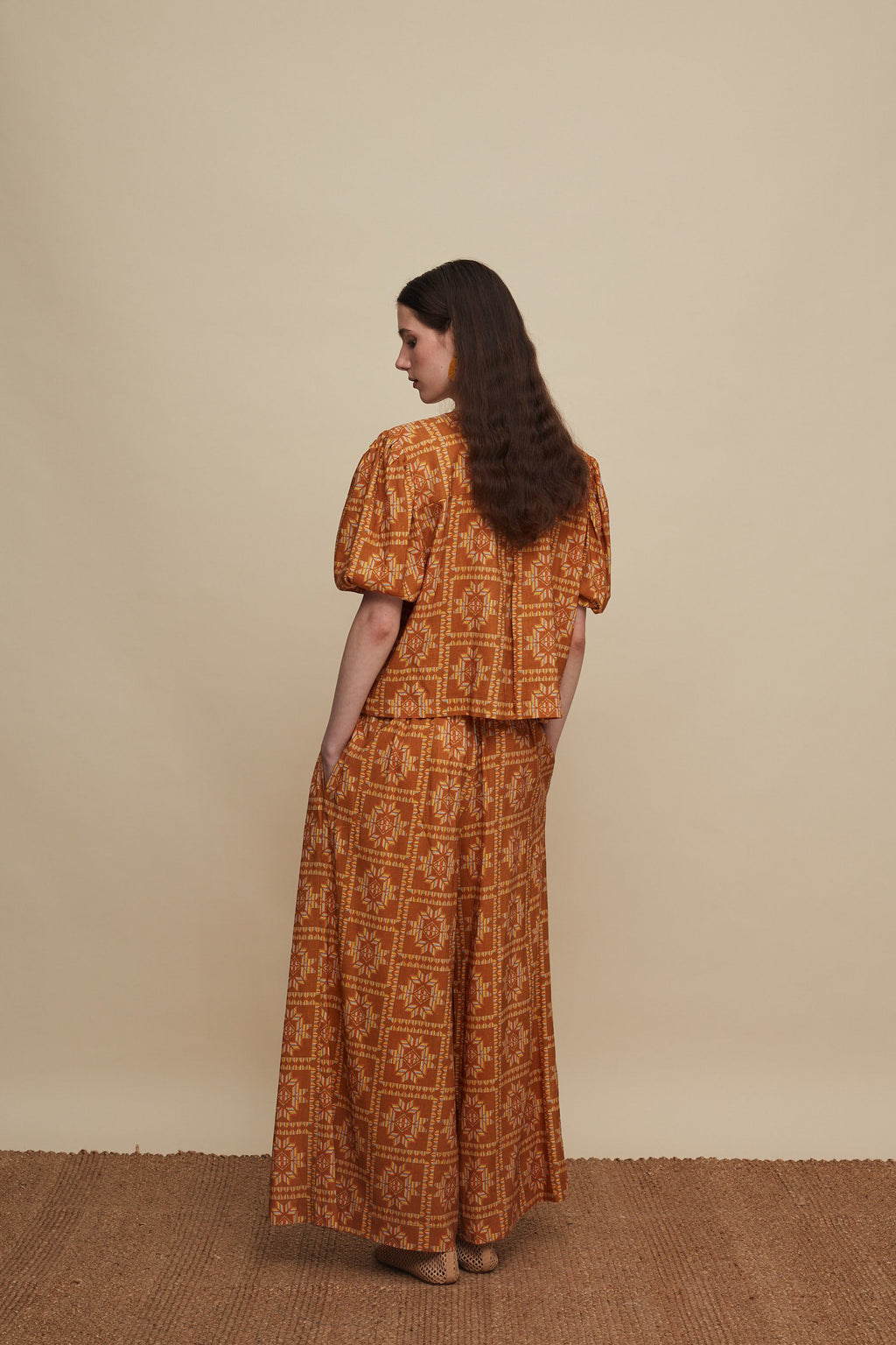ZONIANA PANTS (VOURIA BROWN PRINT)