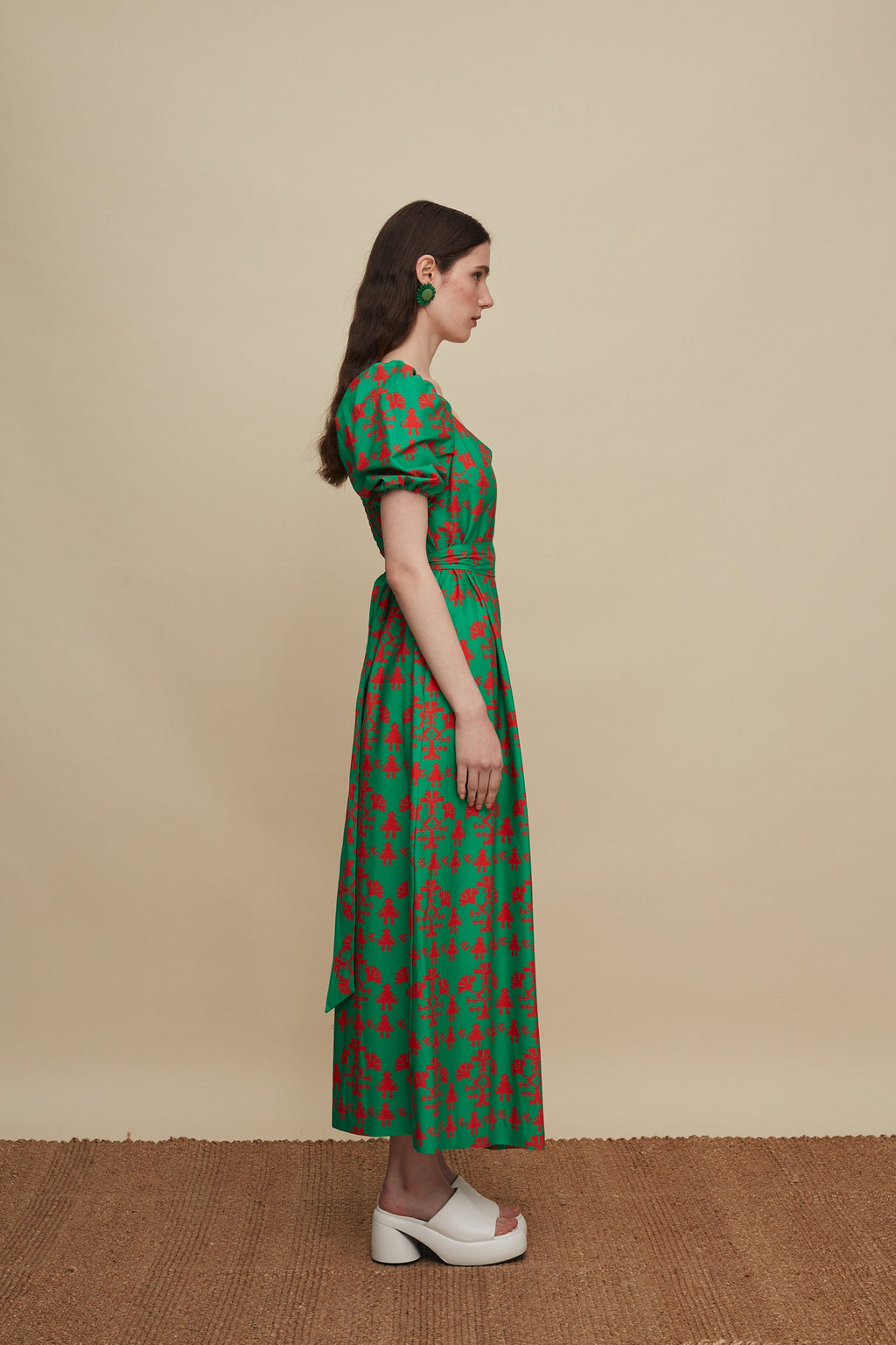 HERAKLEIO MAXI DRESS (PANDA GREEN PRINT)