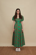 HERAKLEIO MAXI DRESS (PANDA GREEN PRINT)