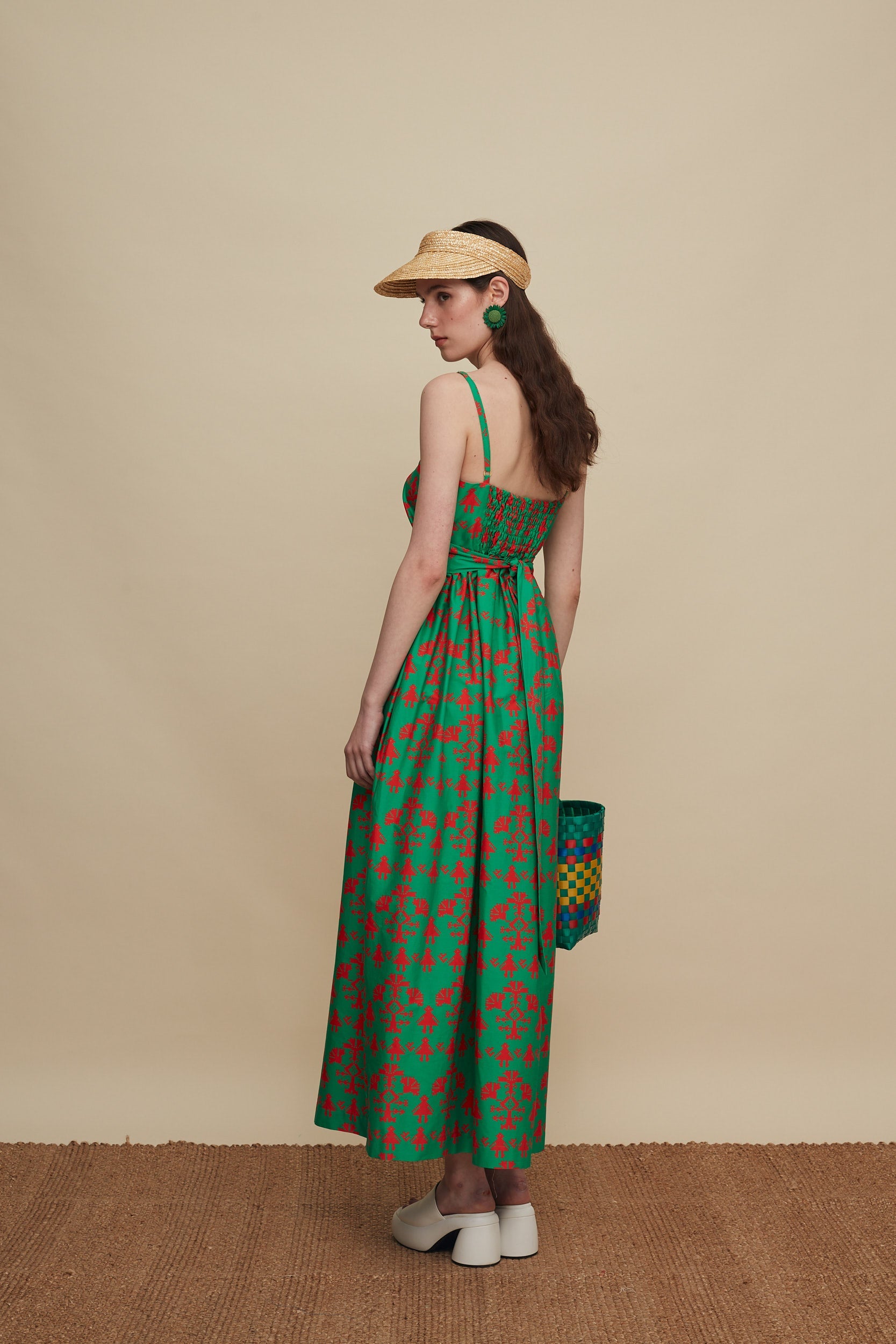 ZAROS MAXI DRESS (PANDA GREEN PRINT)