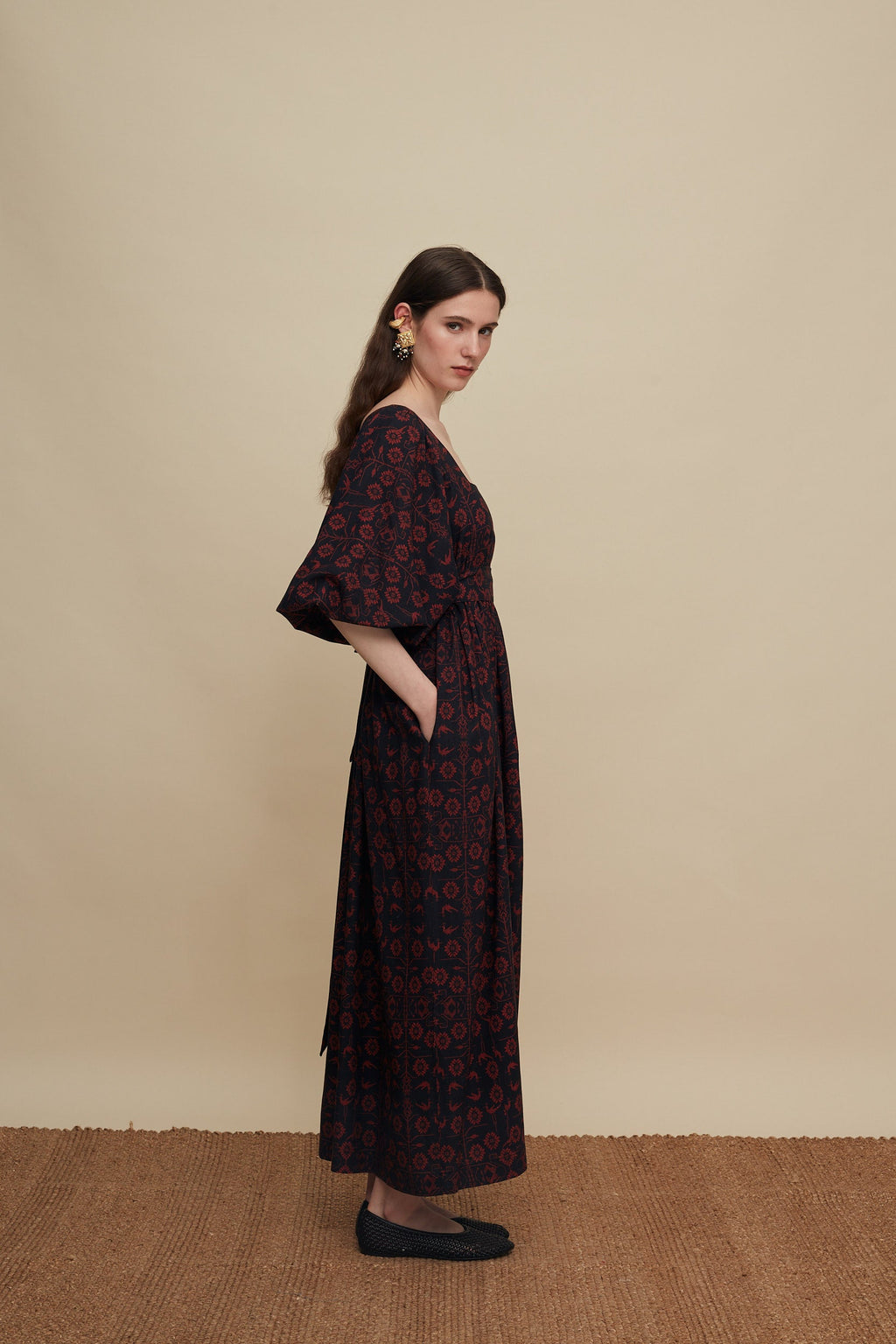 RETHYMNO MAXI DRESS (TREE OF LIFE B/R PRINT)