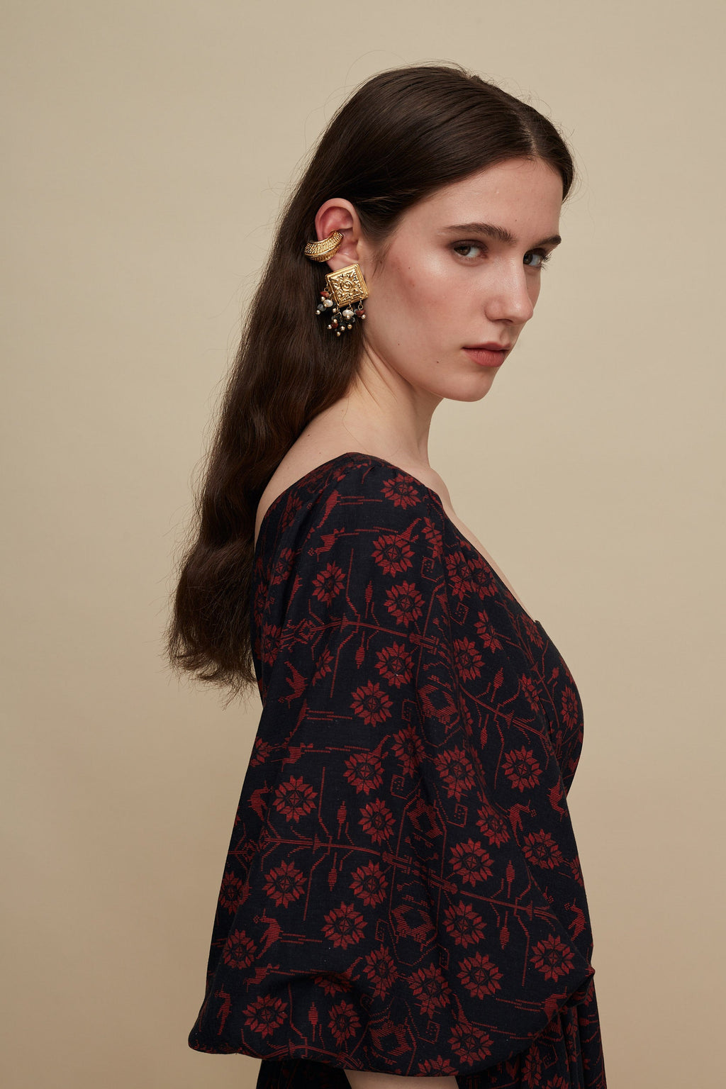 RETHYMNO MAXI DRESS (TREE OF LIFE B/R PRINT)