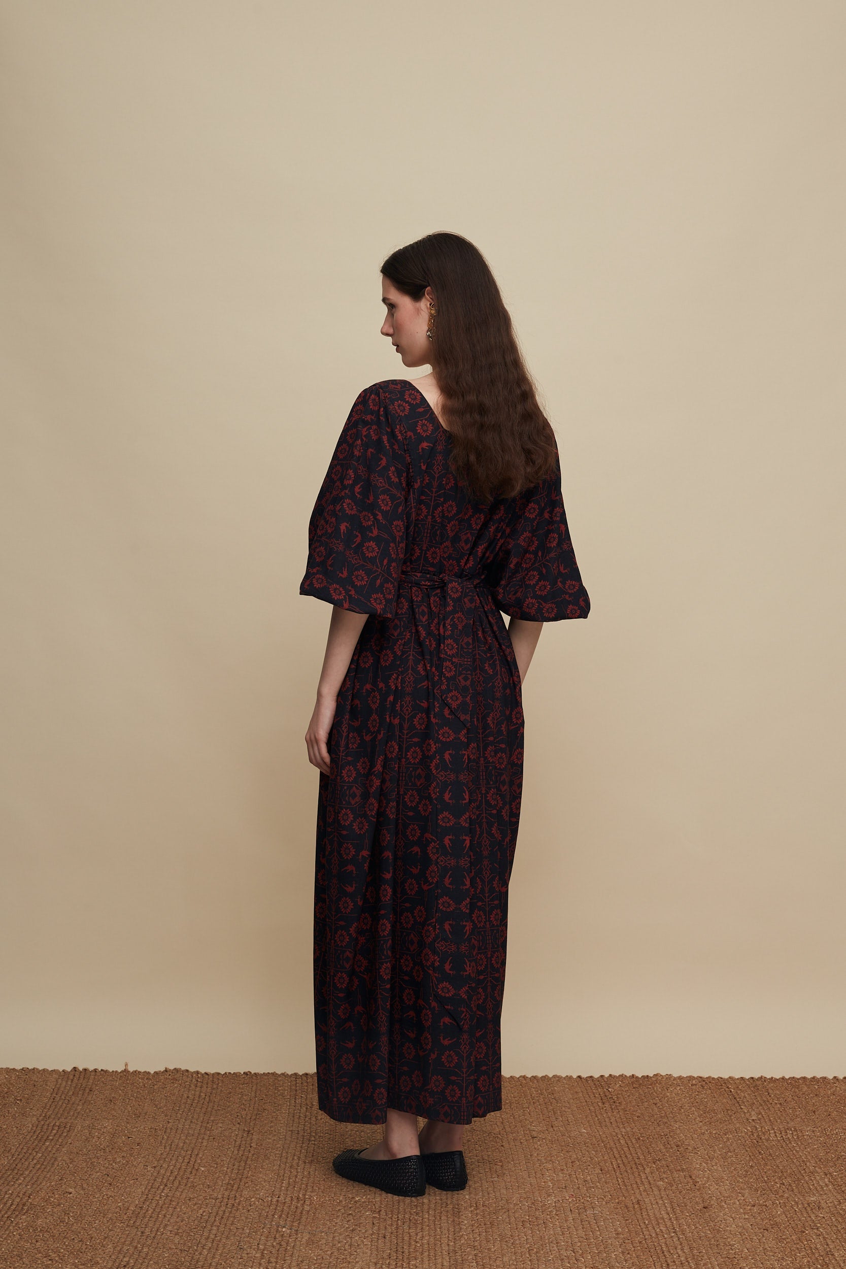 RETHYMNO MAXI DRESS (TREE OF LIFE B/R PRINT)