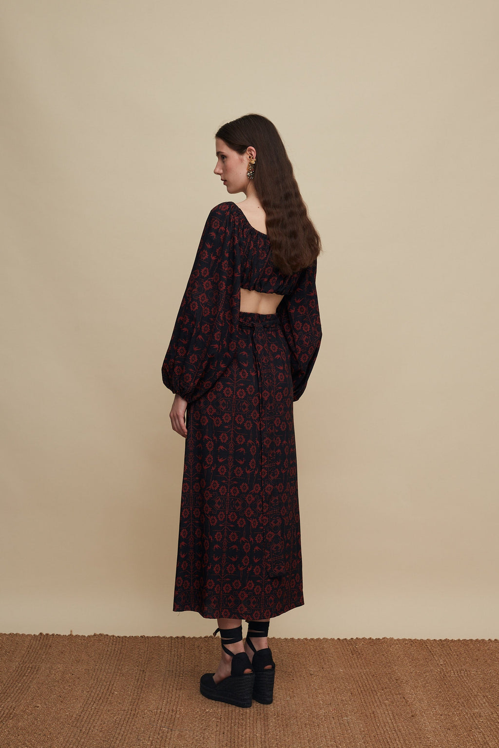ANOGIA SKIRT (TREE OF LIFE B/R PRINT)