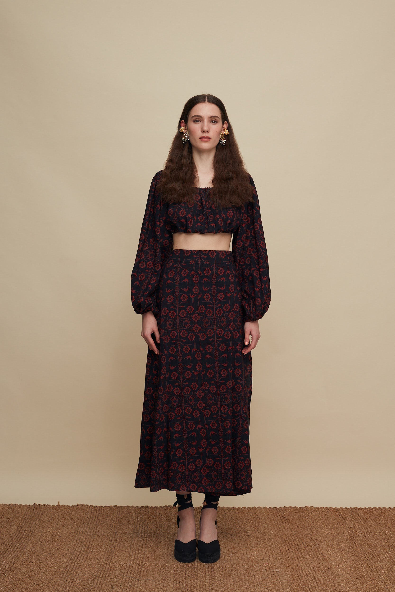 CRETA CROP TOP (TREE OF LIFE B/R PRINT)
