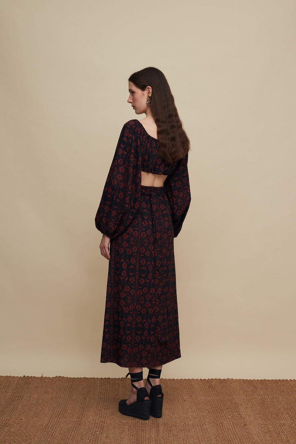 CRETA CROP TOP (TREE OF LIFE B/R PRINT)