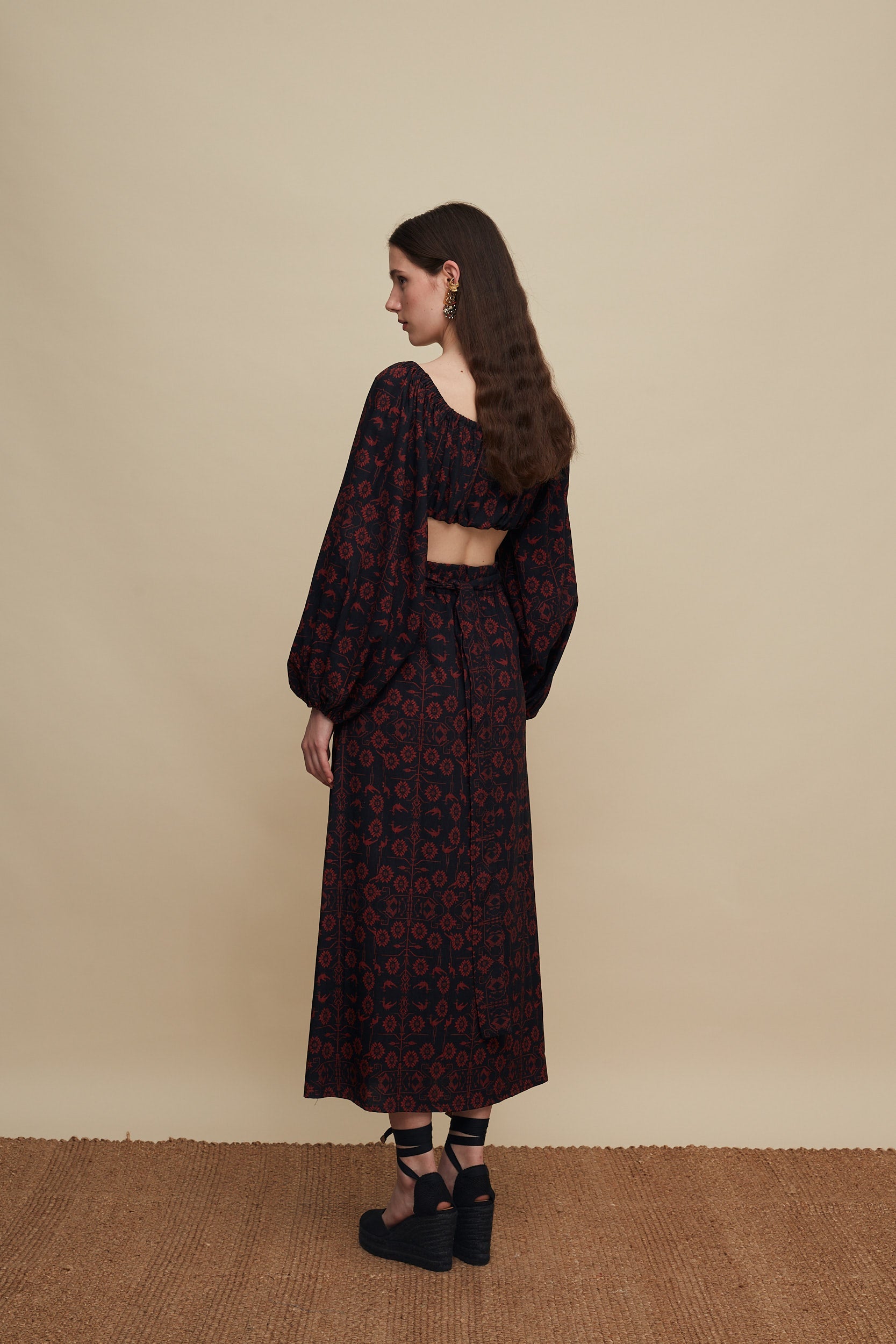 CRETA CROP TOP (TREE OF LIFE B/R PRINT)