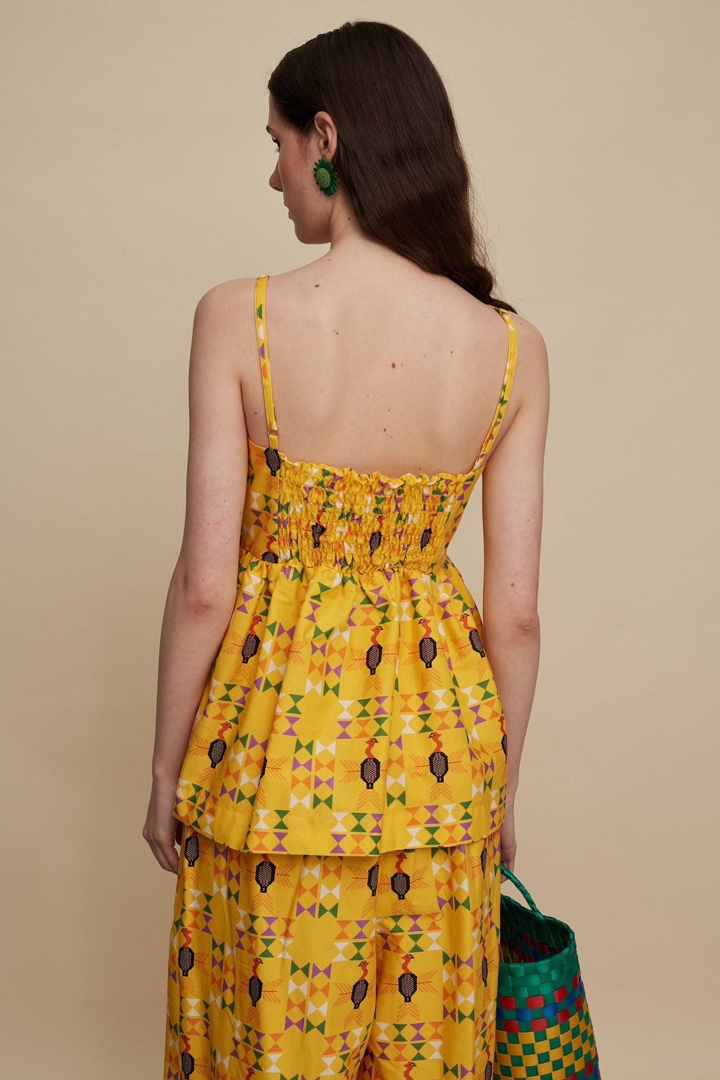 KISSAMOS TOP (FOLK BIRD PRINT)