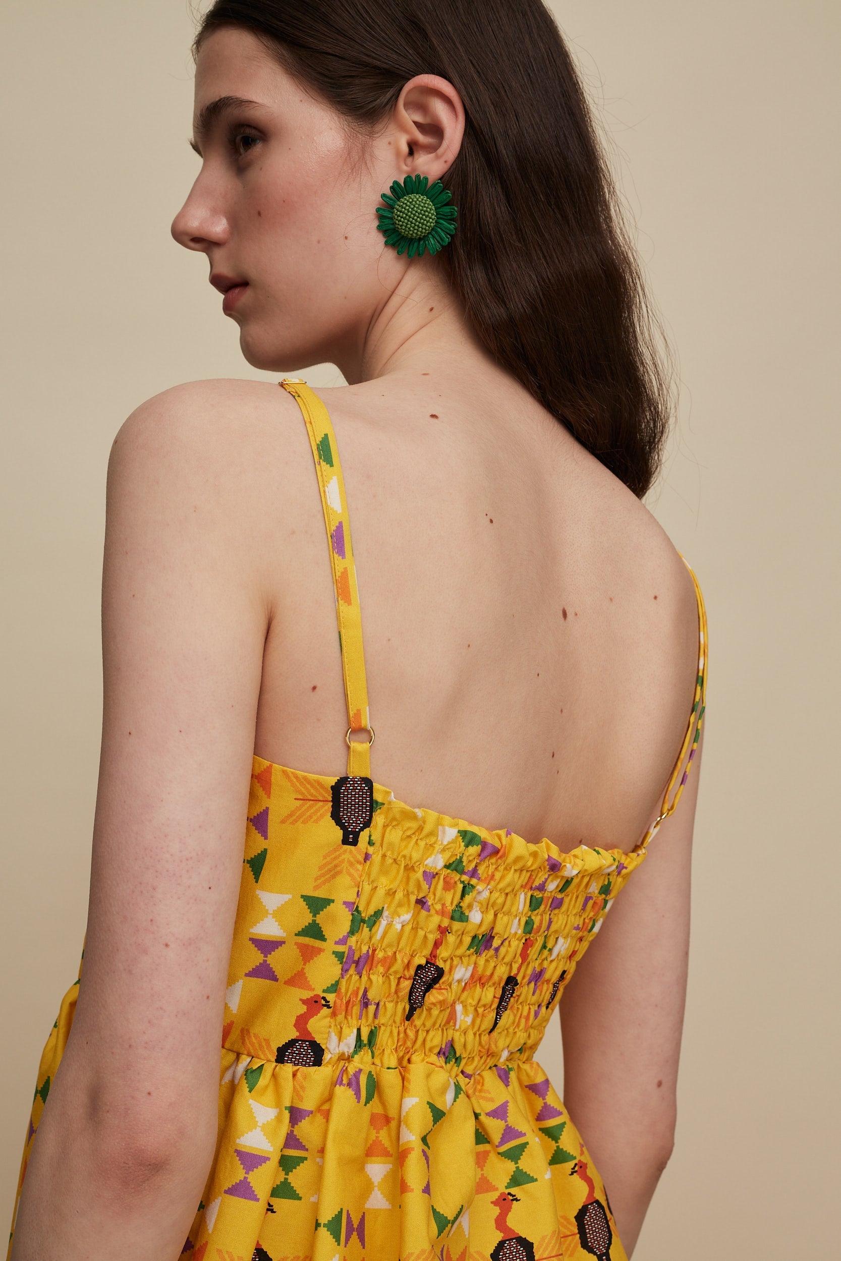 KISSAMOS TOP (FOLK BIRD PRINT)