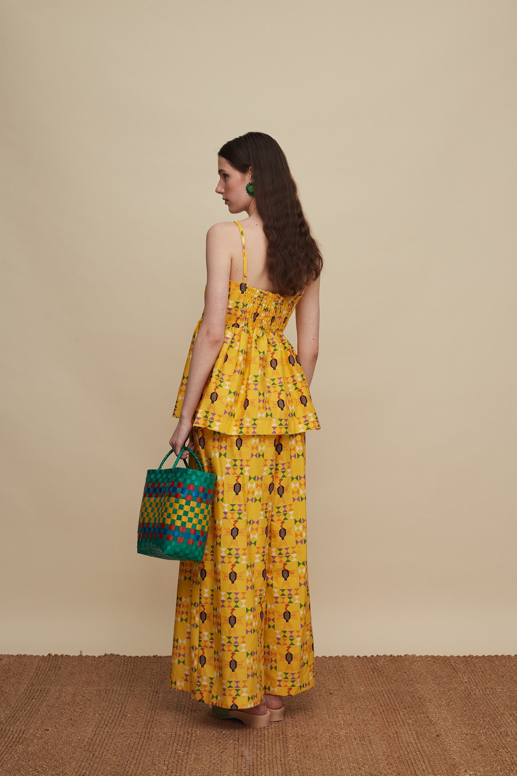 ZONIANA PANTS (FOLK BIRD PRINT)