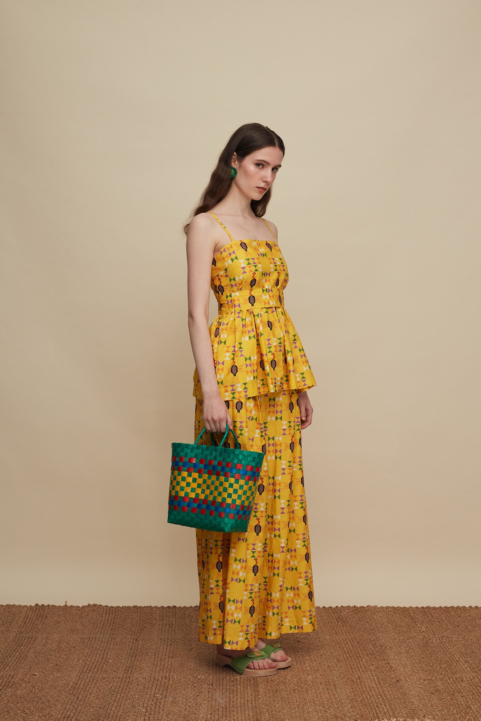ZONIANA PANTS (FOLK BIRD PRINT)