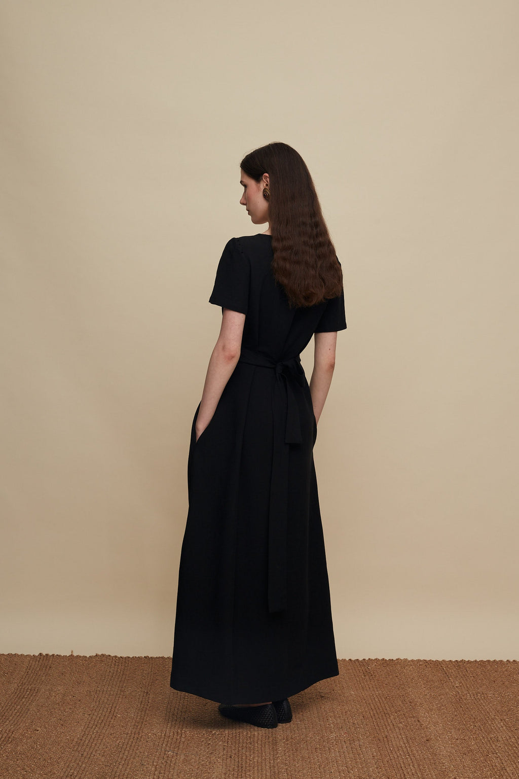 MALEVIZION MAXI DRESS (BLACK EMBROIDERED)