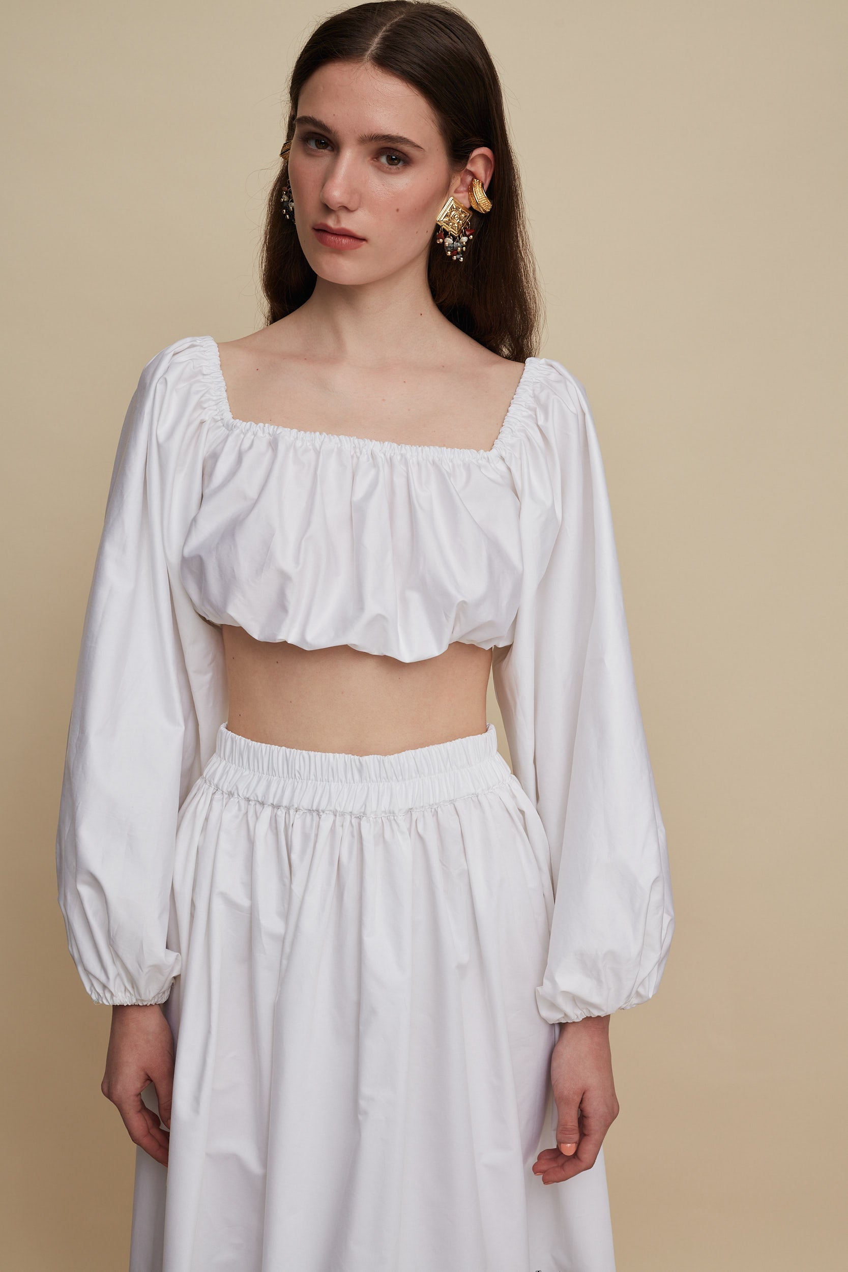 AMNISOS MAXI SKIRT (WHITE EMBROIDERED)