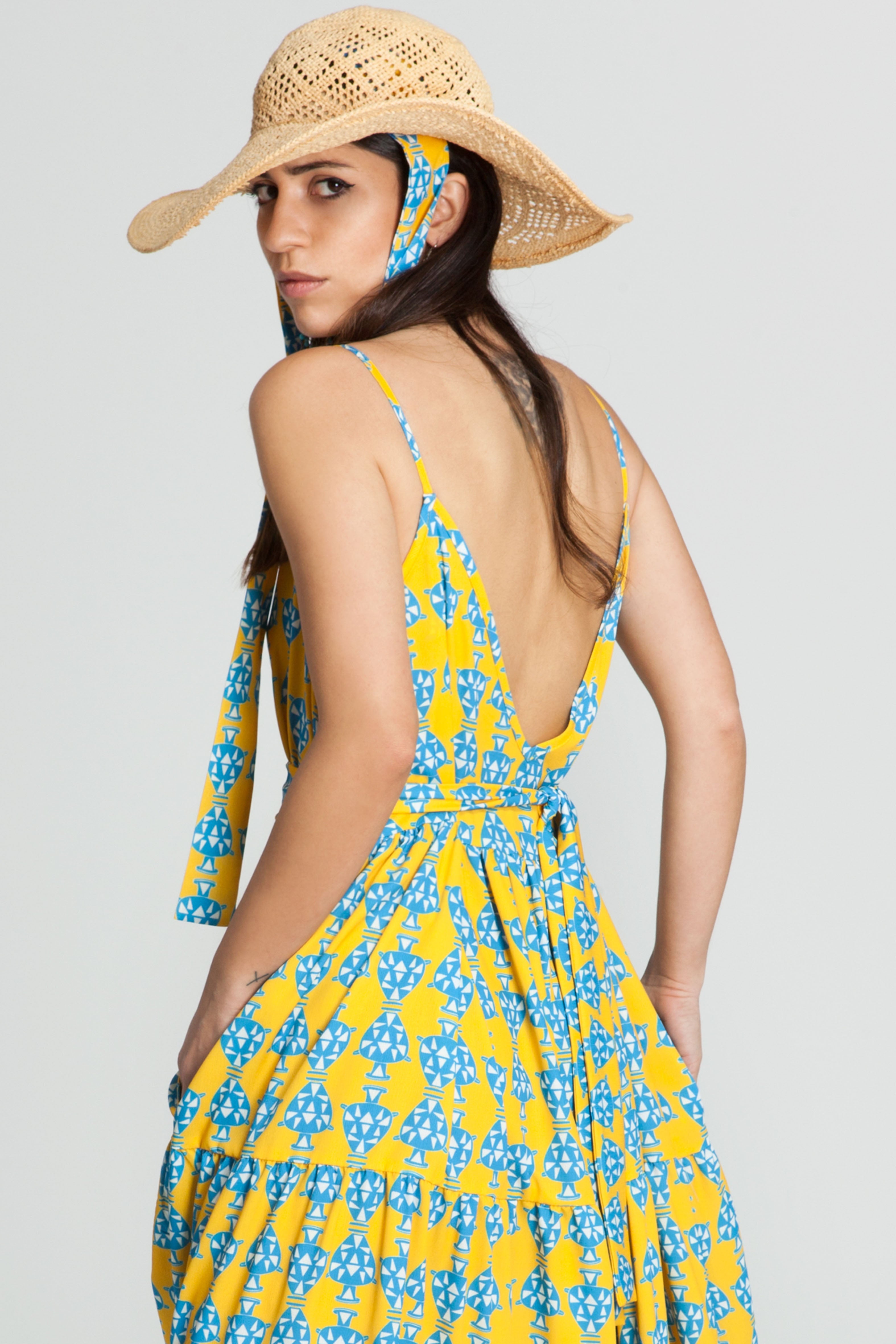 NESTORIS Dress (AMFOREAS YELLOW)